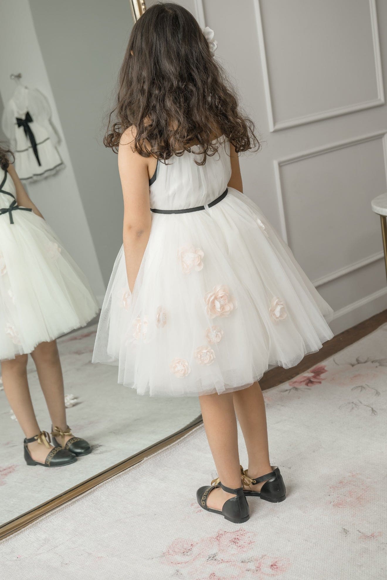 Giselle Ivory Criss-Cross Tulle Dress - Image 5