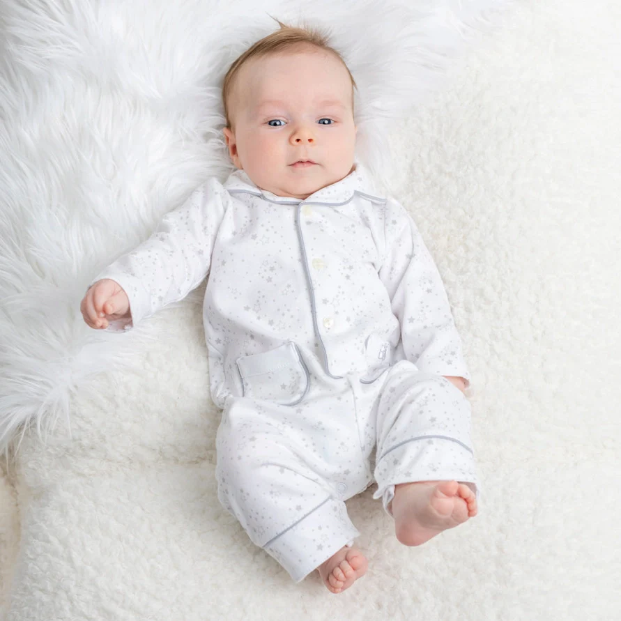 Glade White and Grey Star Print Pajama - Image 3