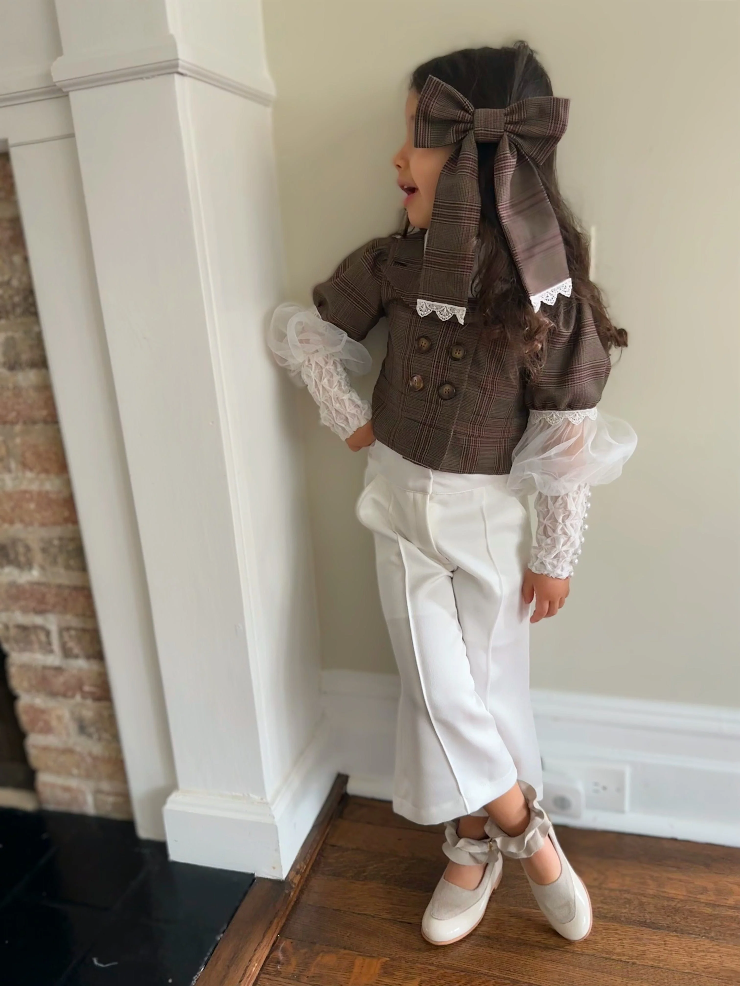 Gwen  White Wide Leg Pants - Image 6