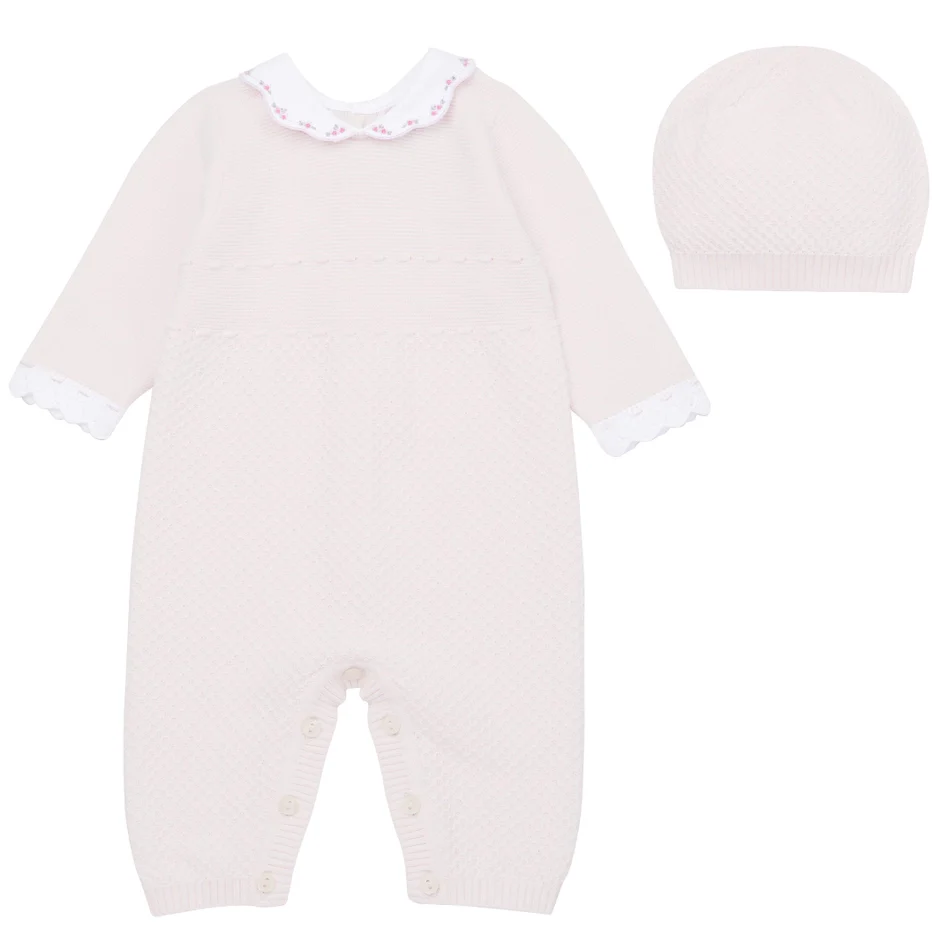 Hallie Pink Knit All in One and Hat