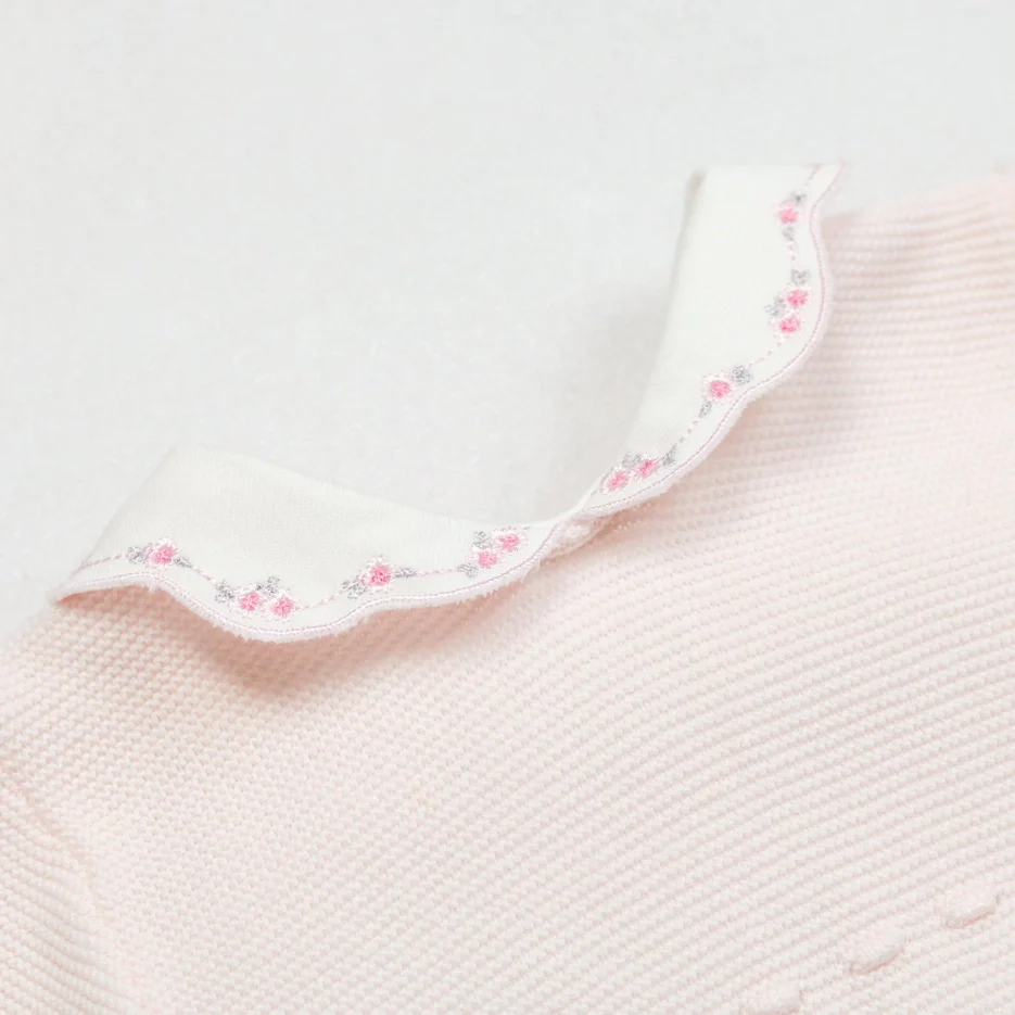 Hallie Pink Knit All in One and Hat - Image 5