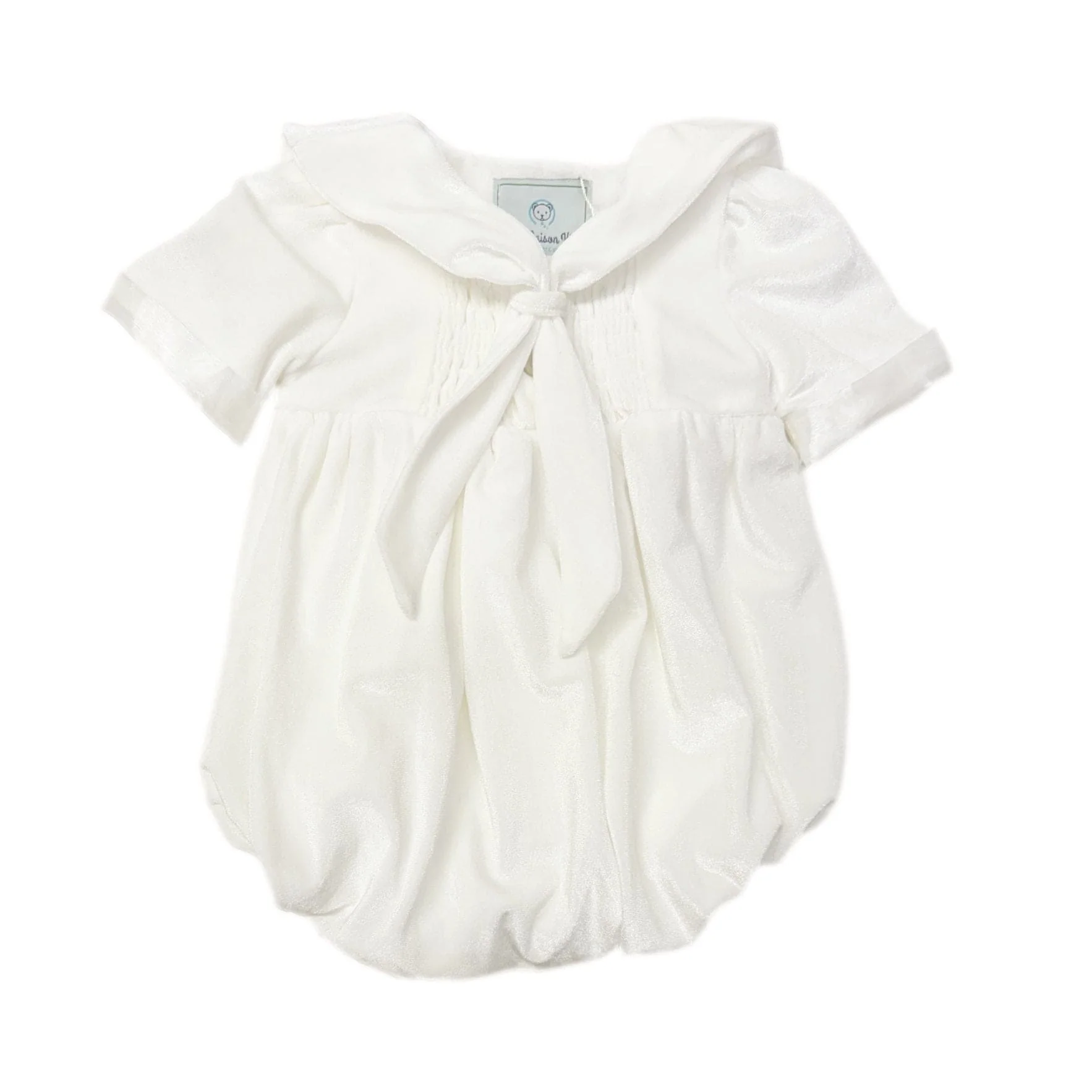 Helenus Velour Ivory Romper