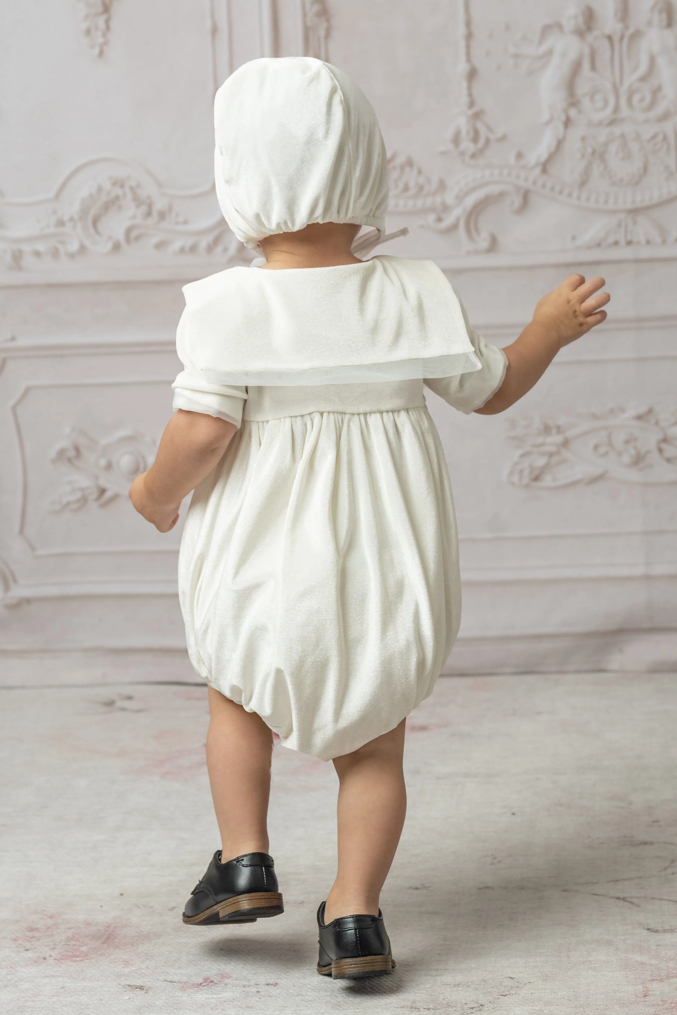 Helenus Velour Ivory Romper - Image 6