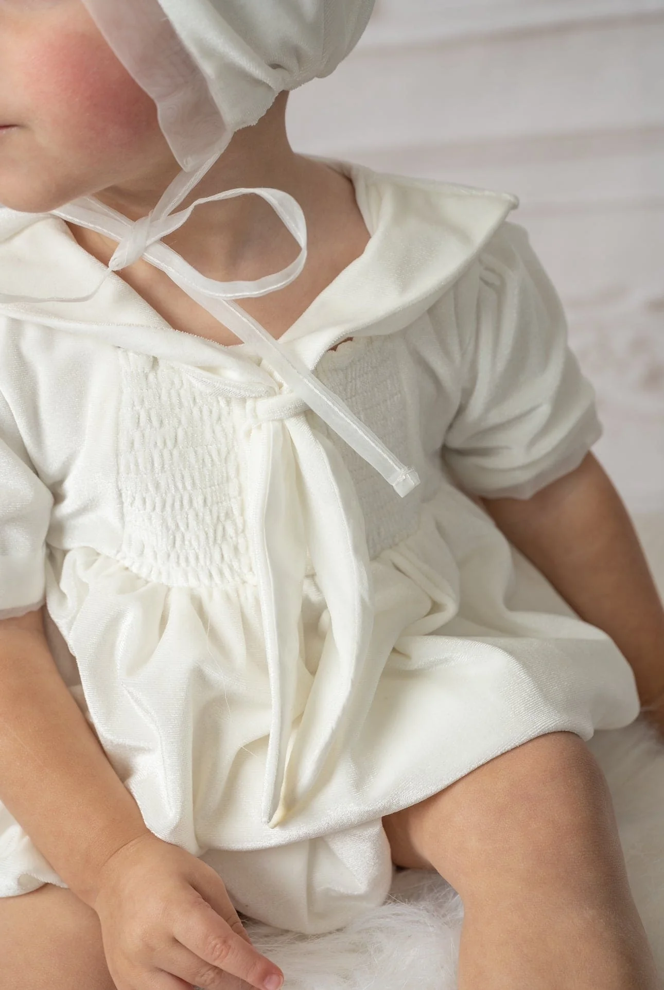 Helenus Velour Ivory Romper - Image 7