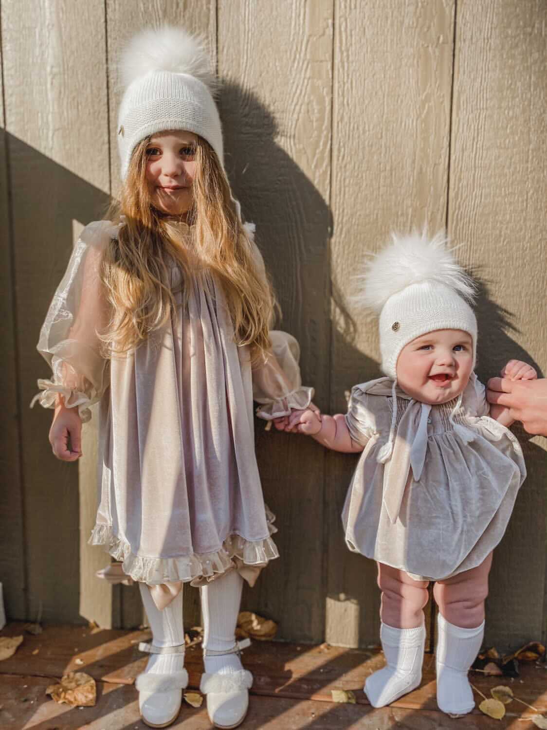 Helenus Beige Velour Romper - Image 12
