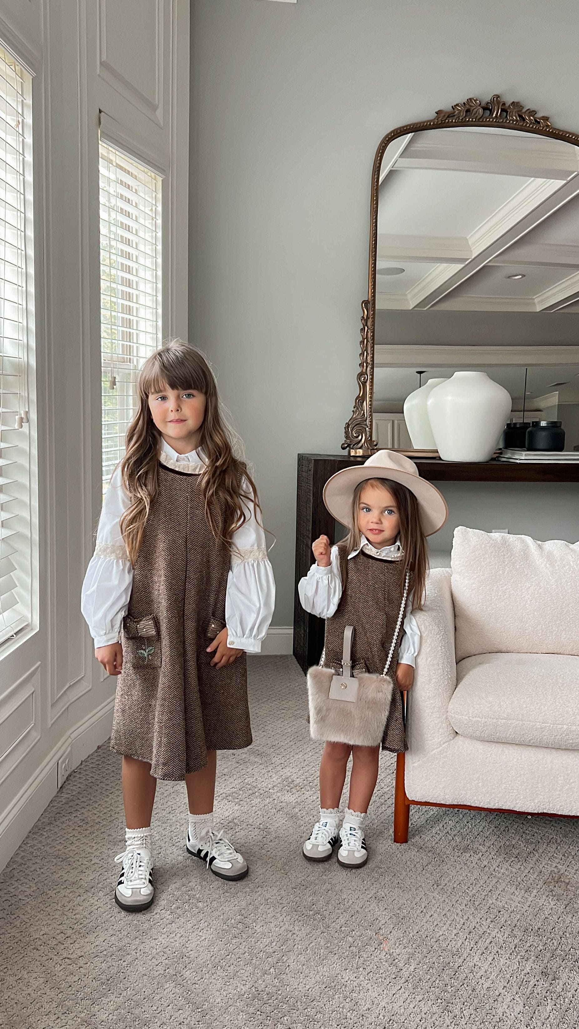 Herringbone Dress and Blouse Set - Image 11