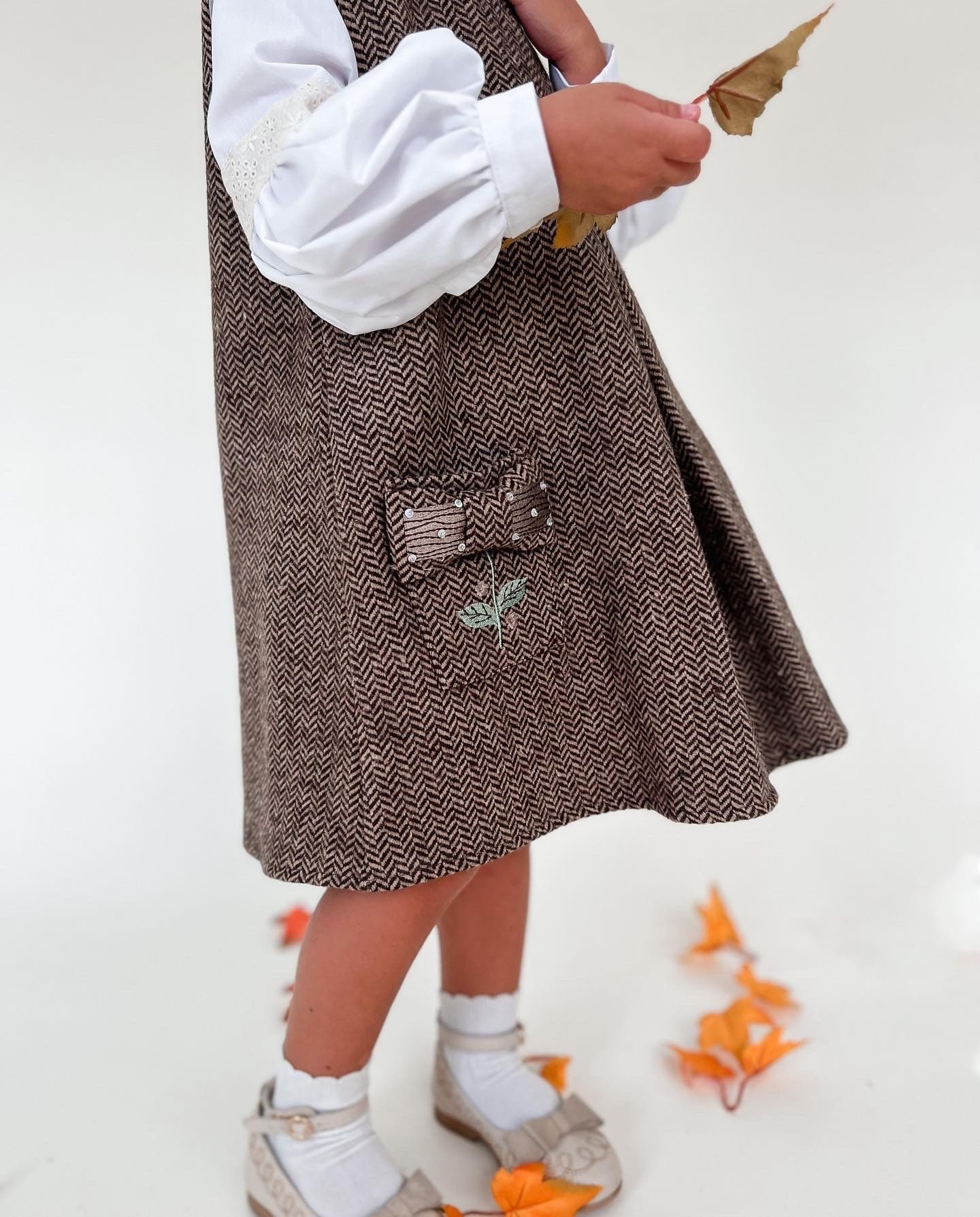 Herringbone Dress and Blouse Set - Image 12