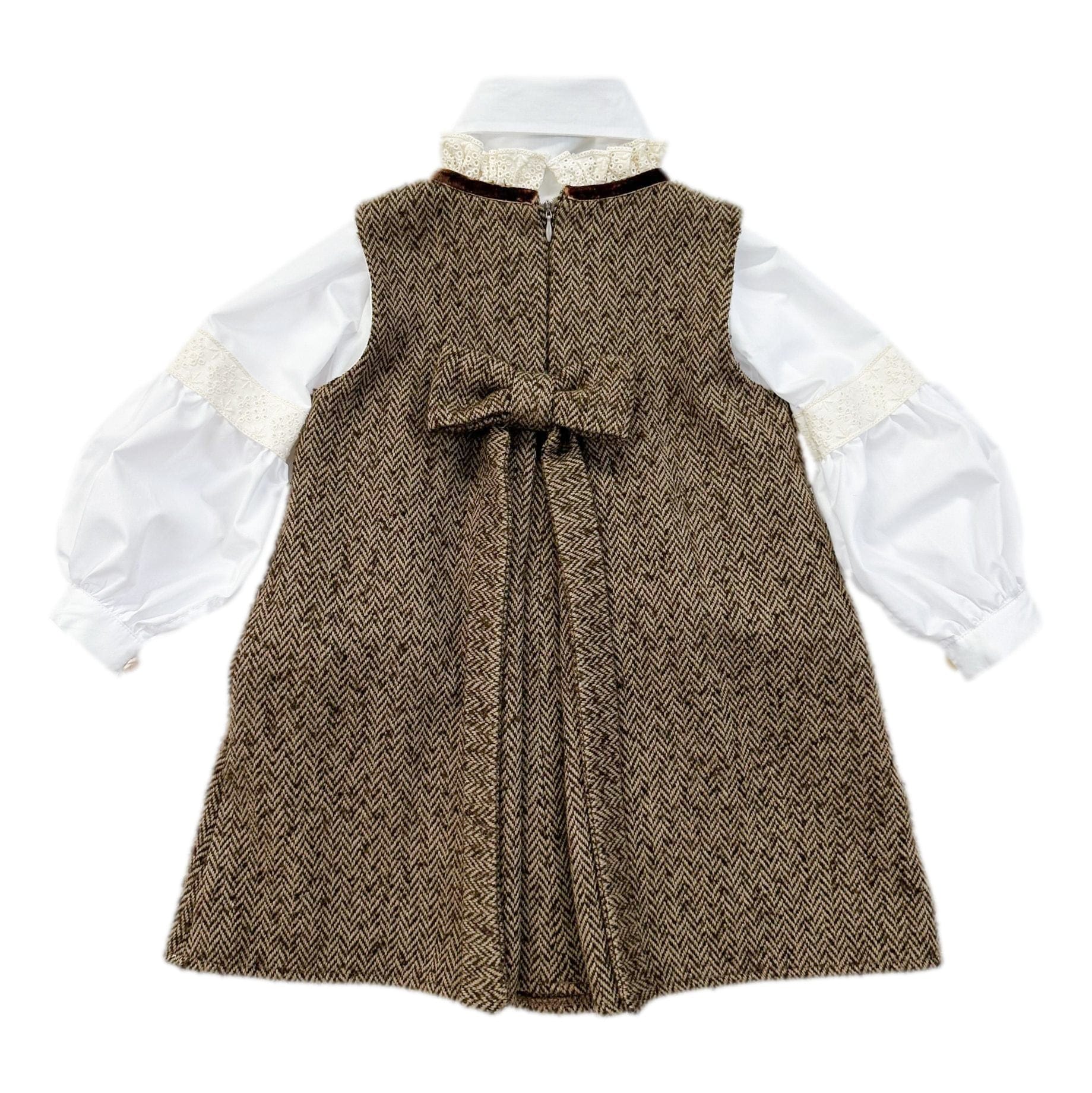 Herringbone Dress and Blouse Set - Image 2