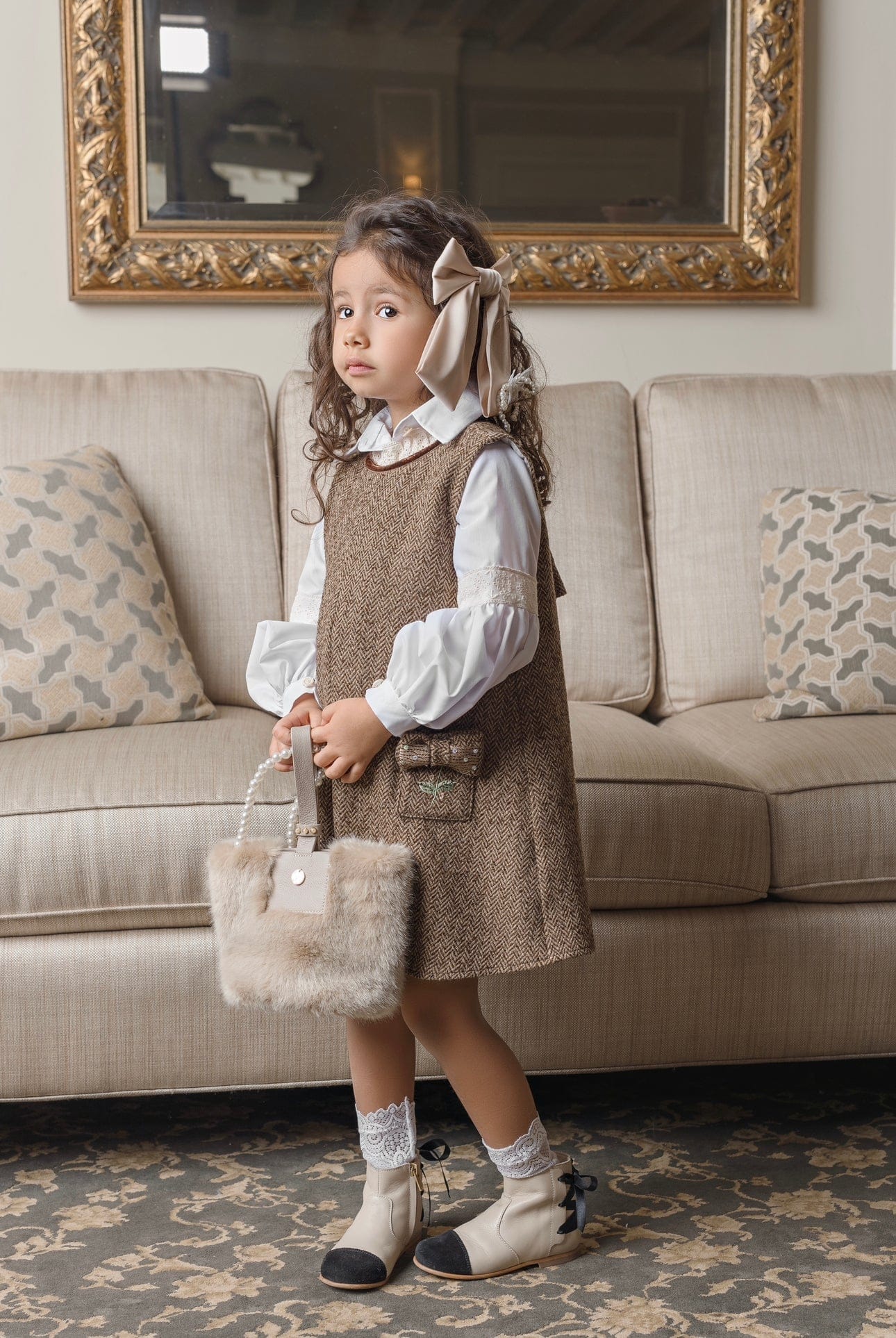 Herringbone Dress and Blouse Set - Image 7