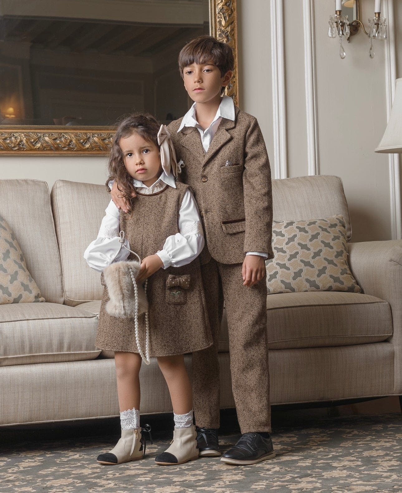 Herringbone Dress and Blouse Set - Image 8