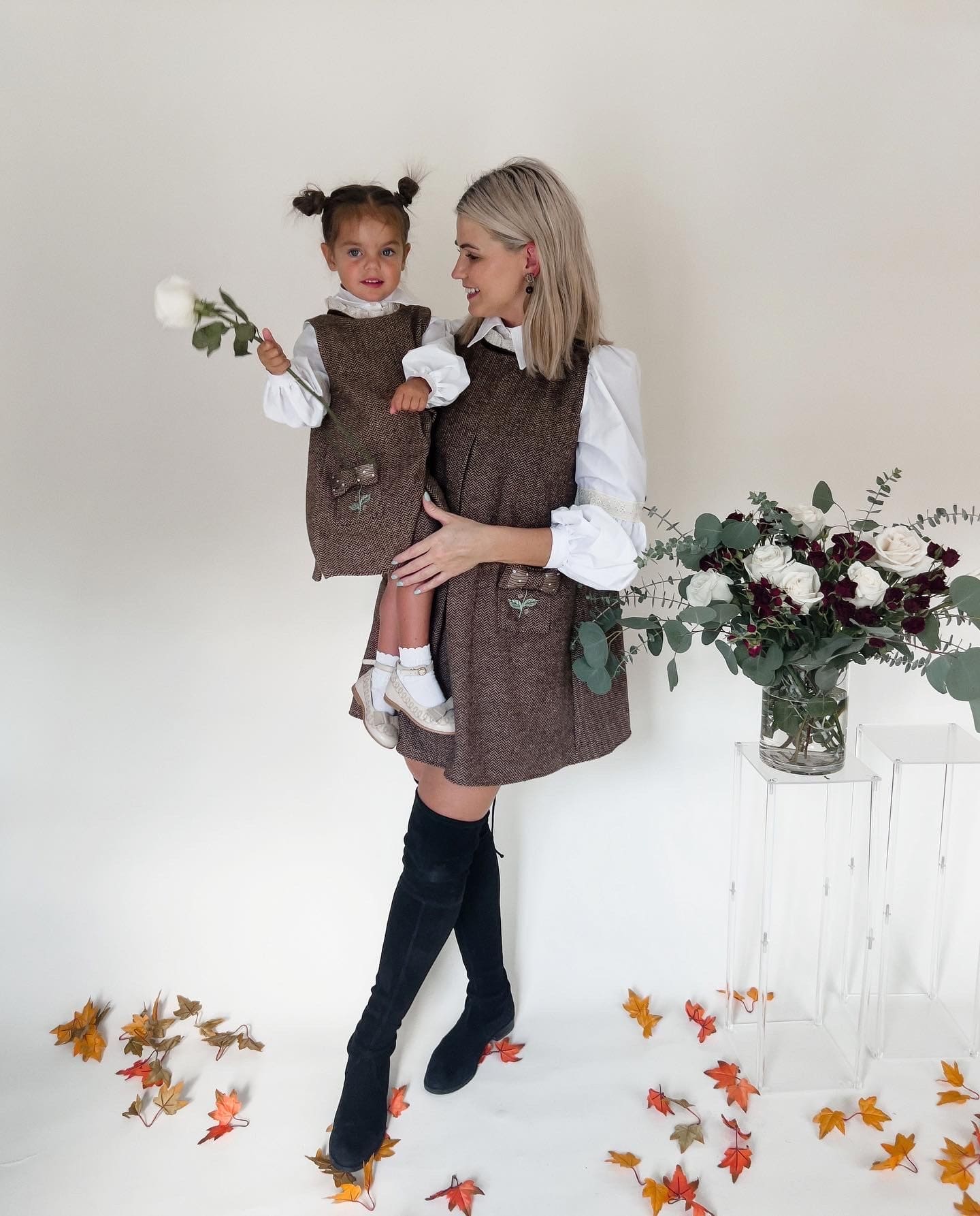 Herringbone Tweed Mom Dress - Image 11