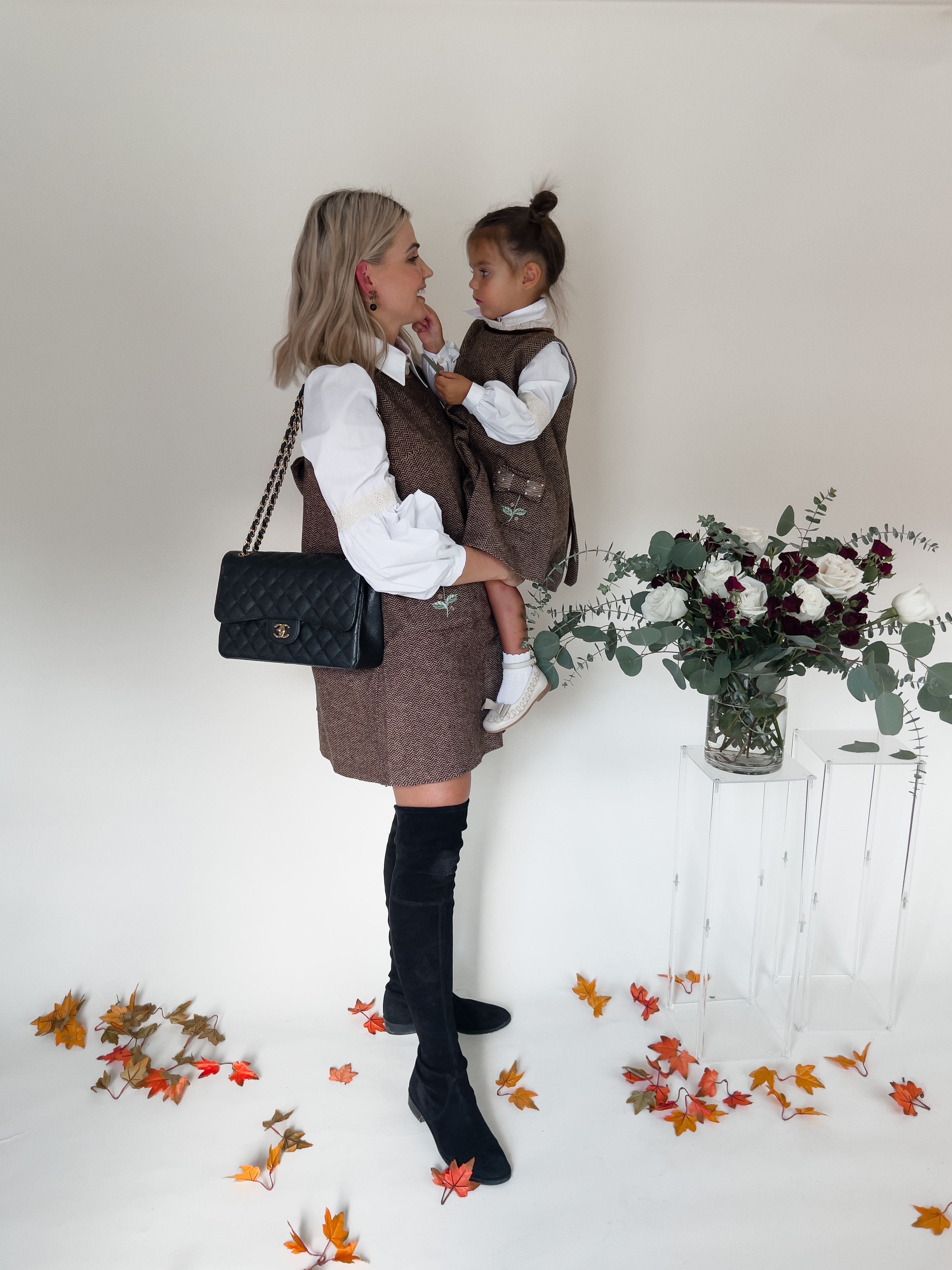 Herringbone Tweed Mom Dress - Image 14