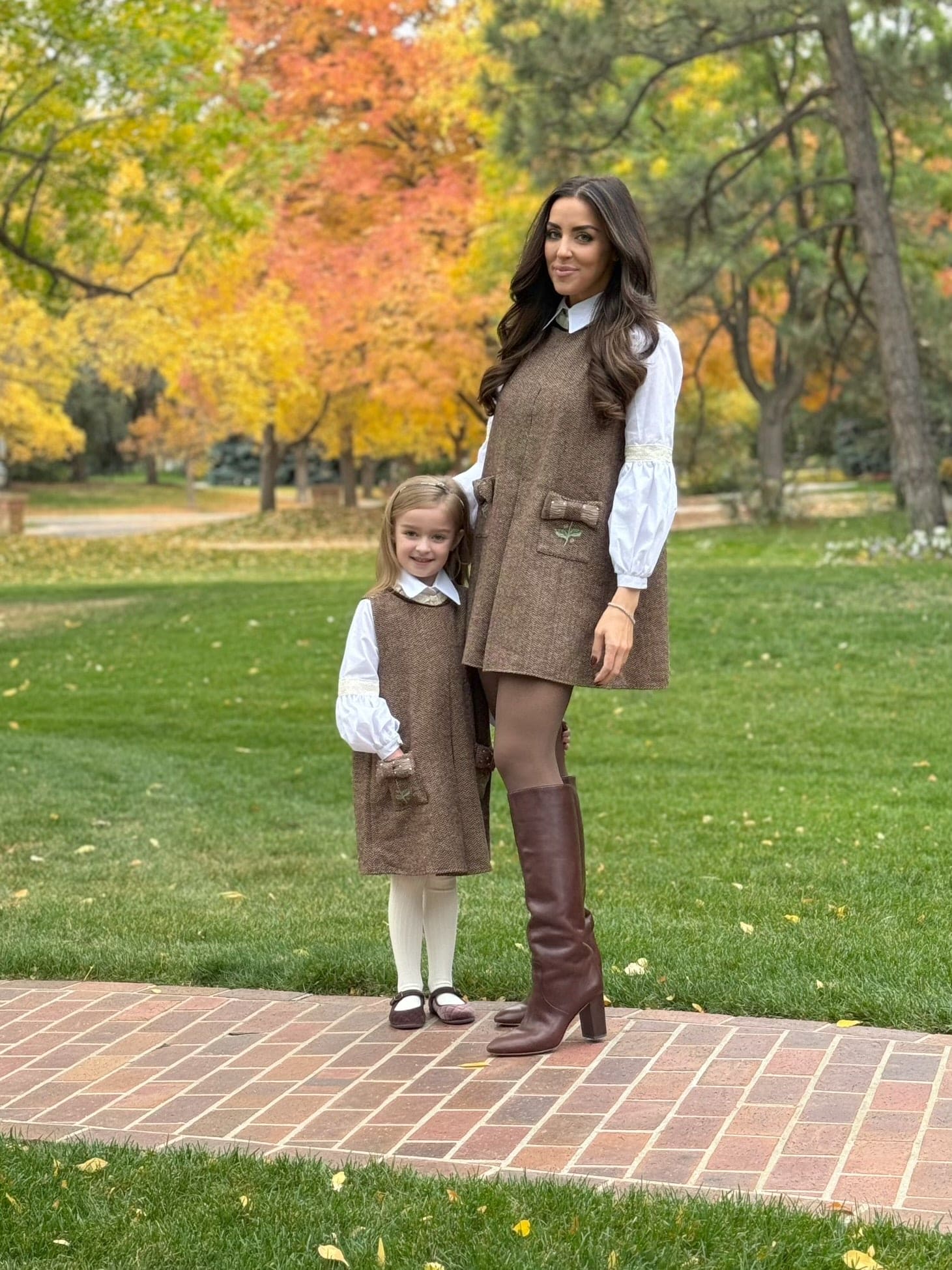 Herringbone Tweed Mom Dress - Image 17
