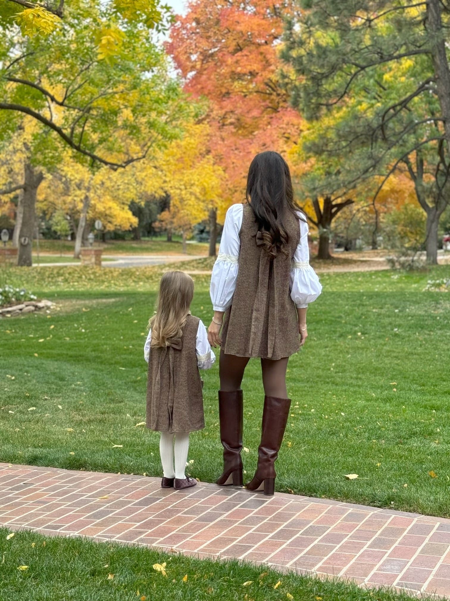 Herringbone Tweed Mom Dress - Image 18