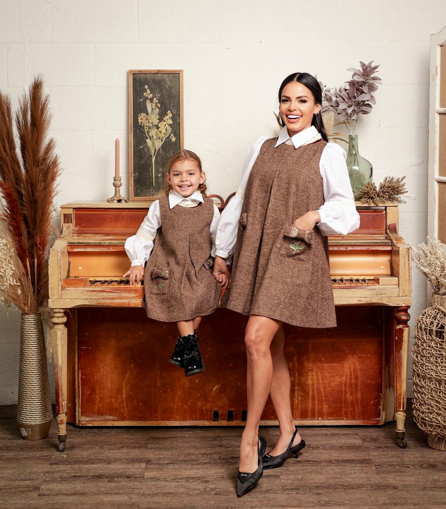 Herringbone Tweed Mom Dress - Image 20