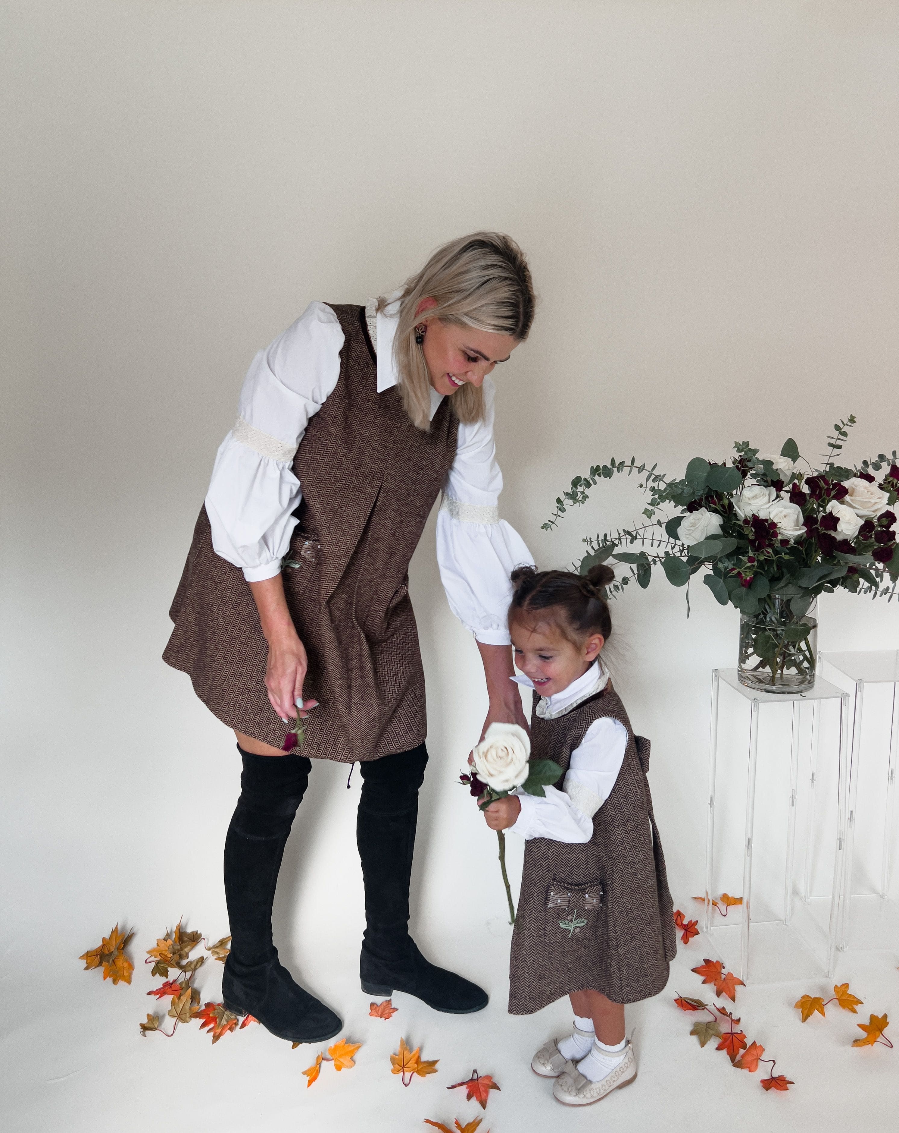 Herringbone Tweed Mom Dress - Image 21