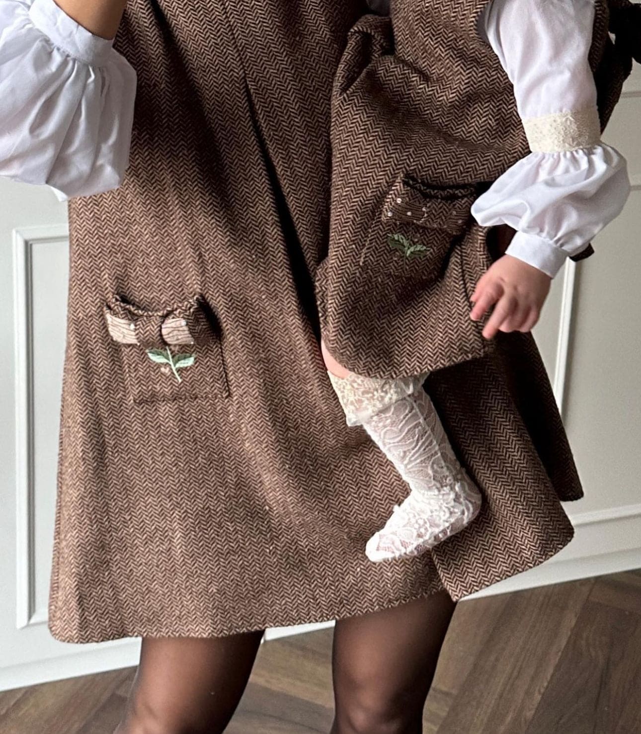 Herringbone Tweed Mom Dress - Image 8
