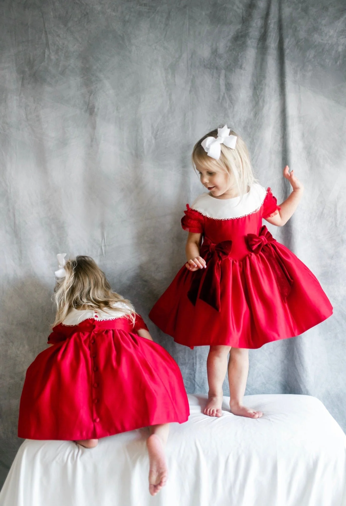 Holly Red Amad Satin Ceremony Dress - Image 14