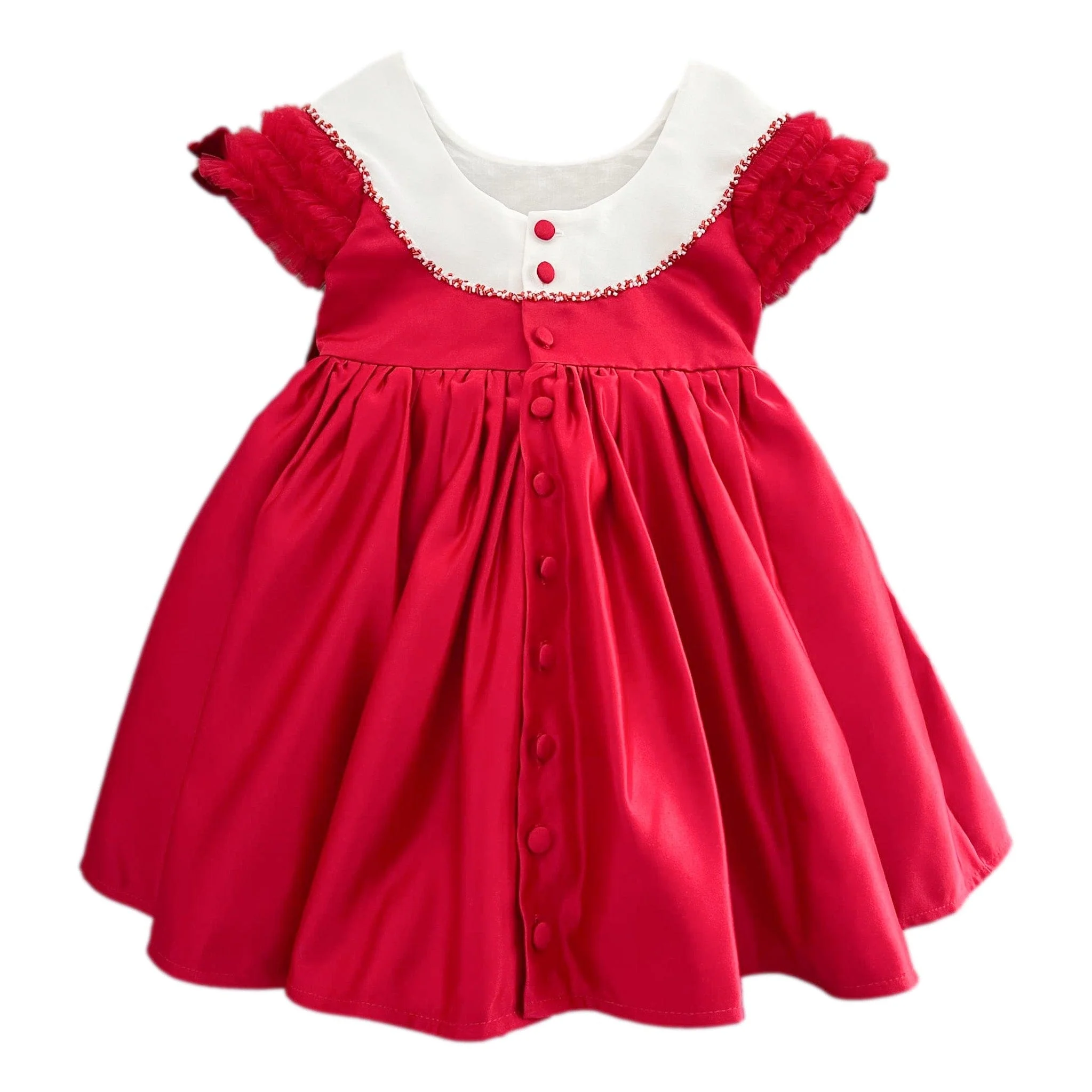 Holly Red Amad Satin Ceremony Dress - Image 2