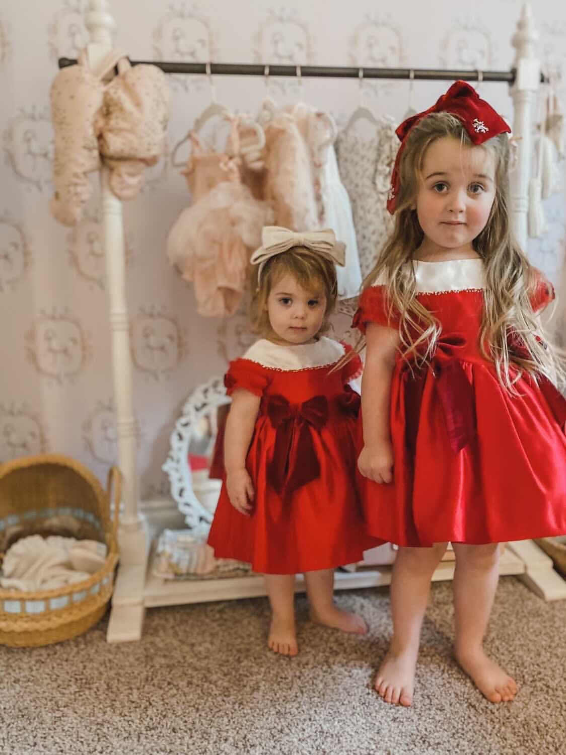 Holly Red Amad Satin Ceremony Dress - Image 22