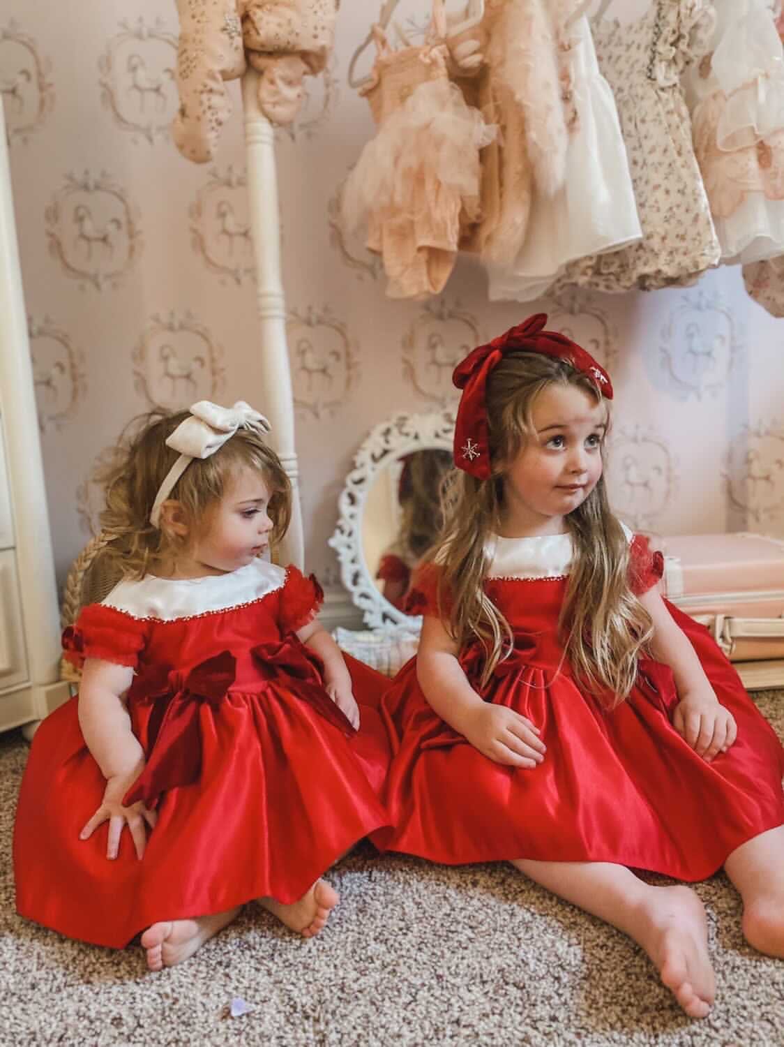 Holly Red Amad Satin Ceremony Dress - Image 27