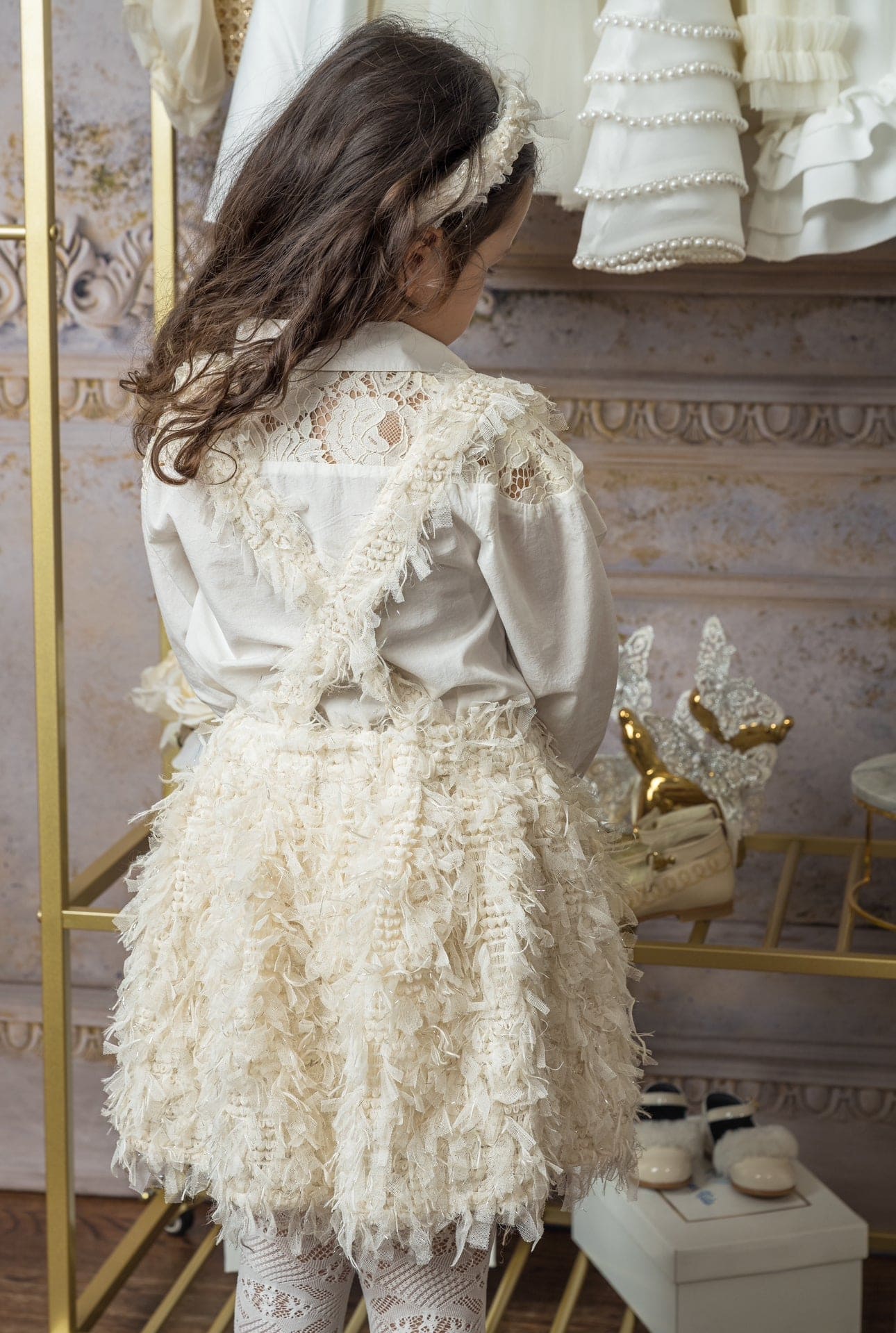 Ivanna Ivory Blouse and Skirt Set - Image 4