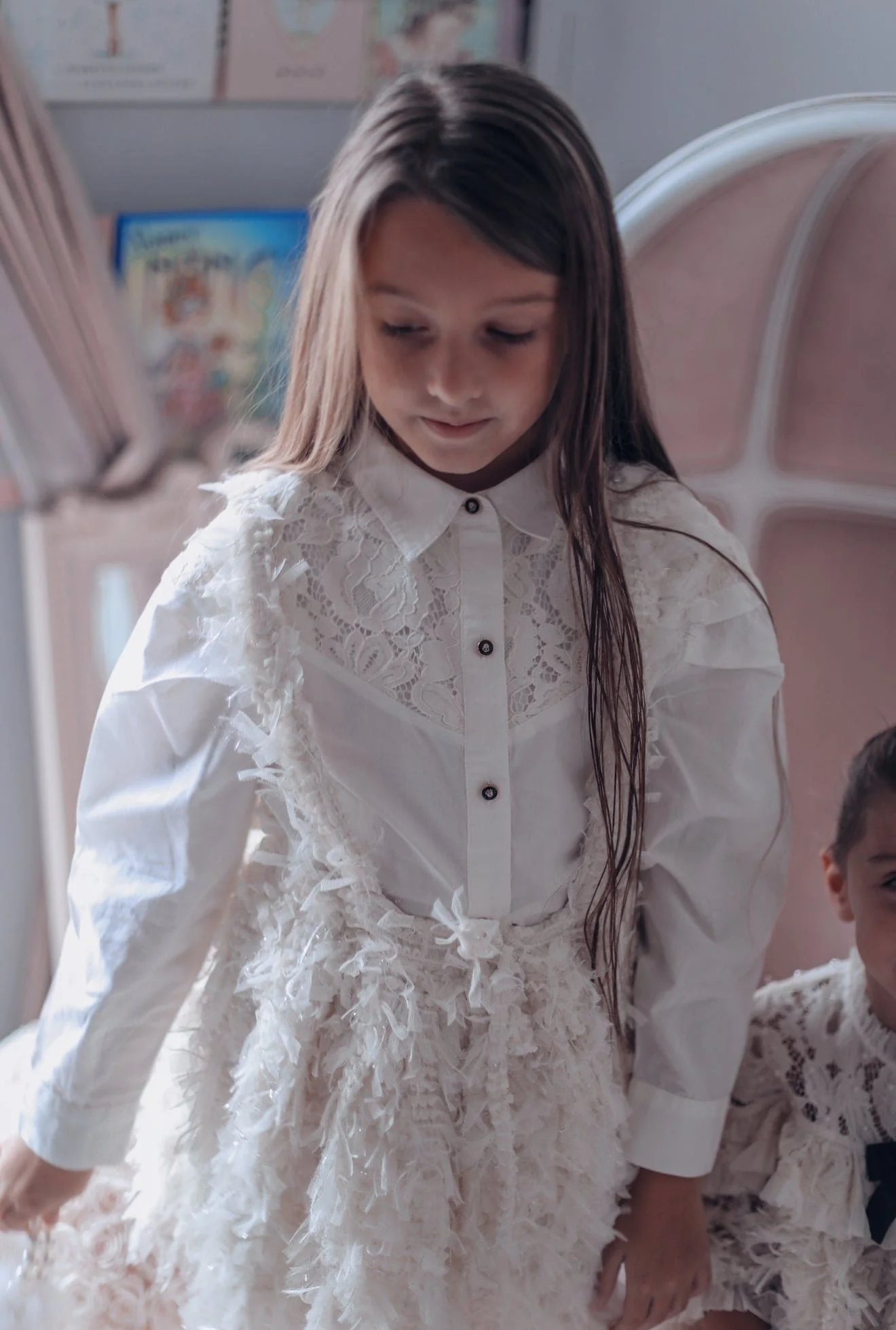 Ivanna Ivory Blouse and Skirt Set - Image 7