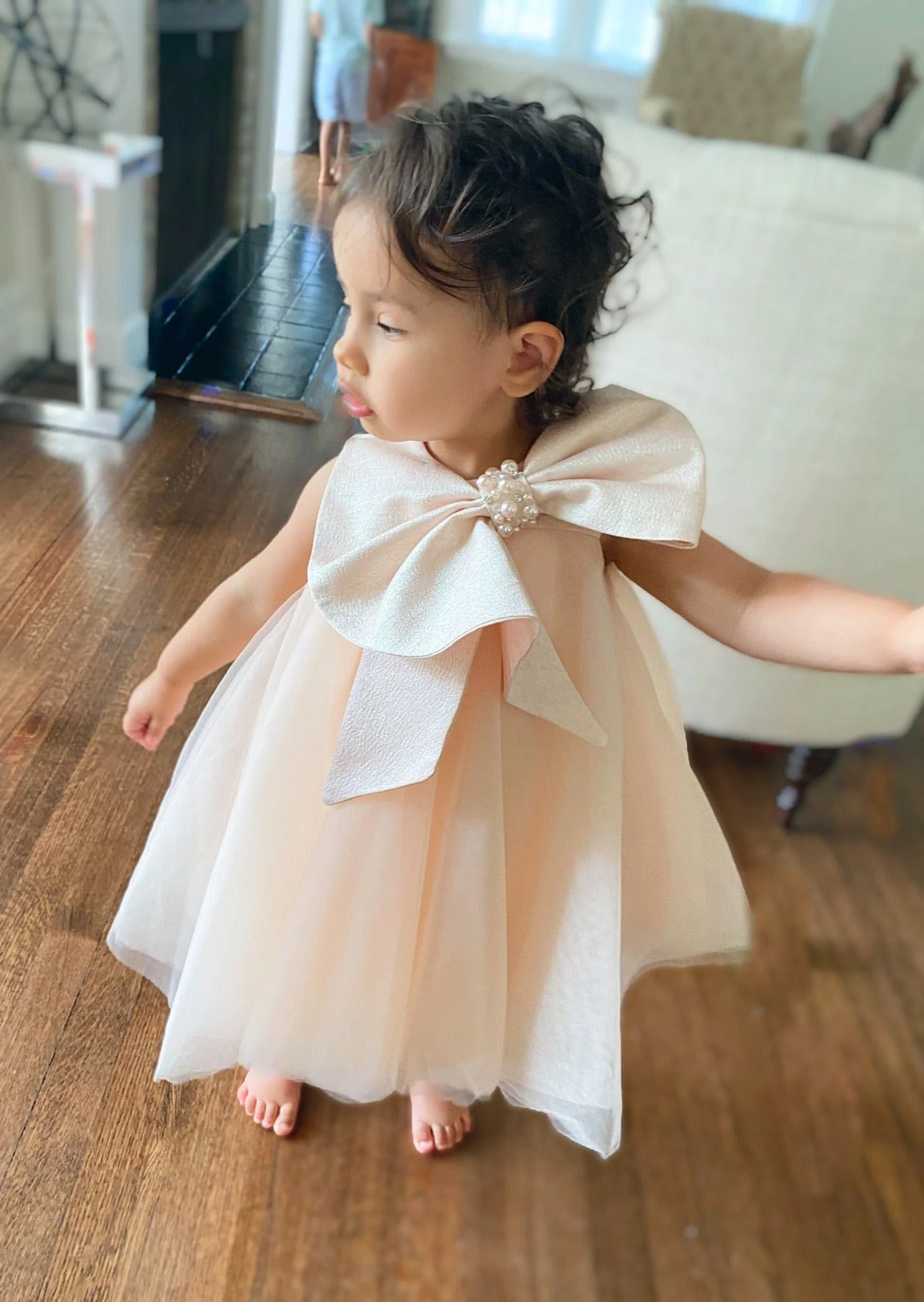 Jackie Peach Tulle Dress - Image 10