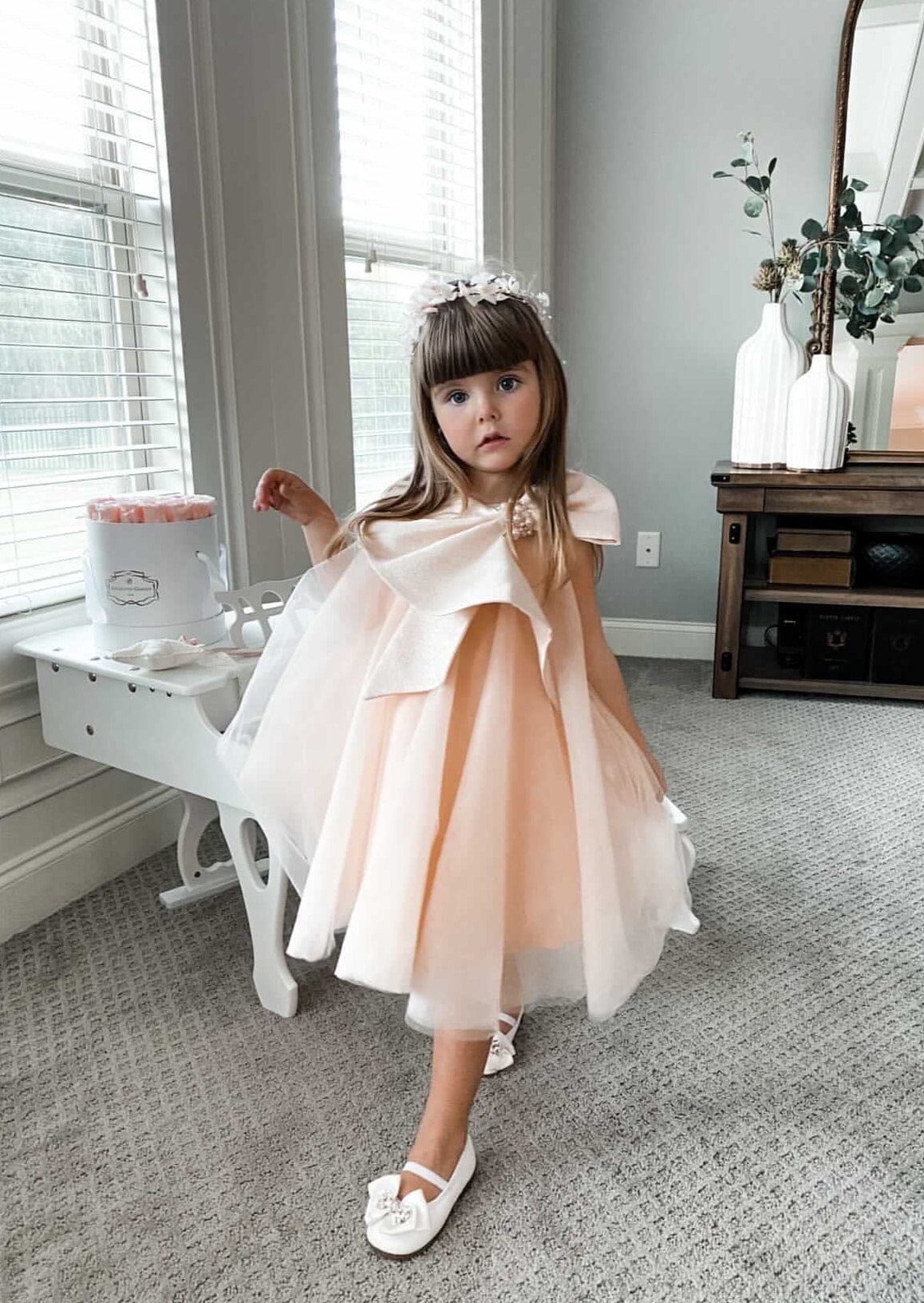 Jackie Peach Tulle Dress - Image 15