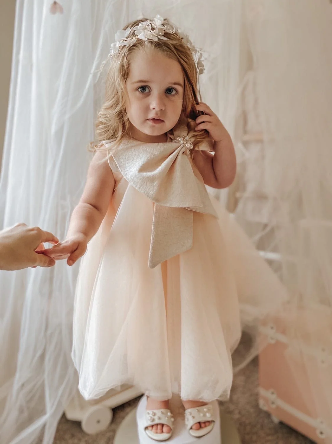 Jackie Peach Tulle Dress - Image 16