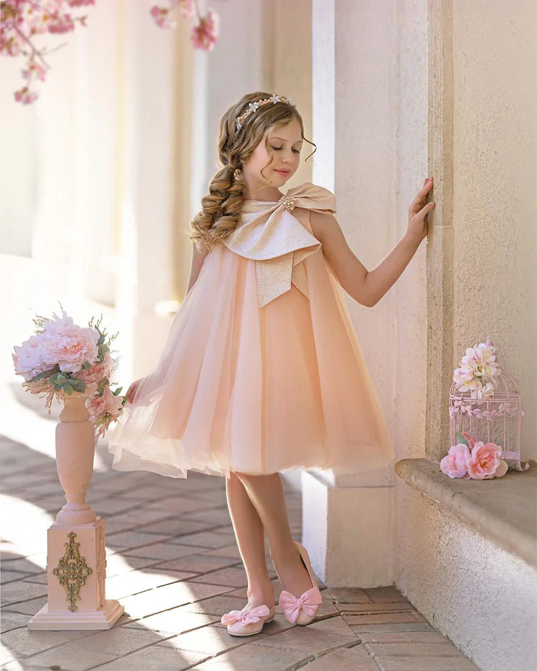 Jackie Peach Tulle Dress - Image 17