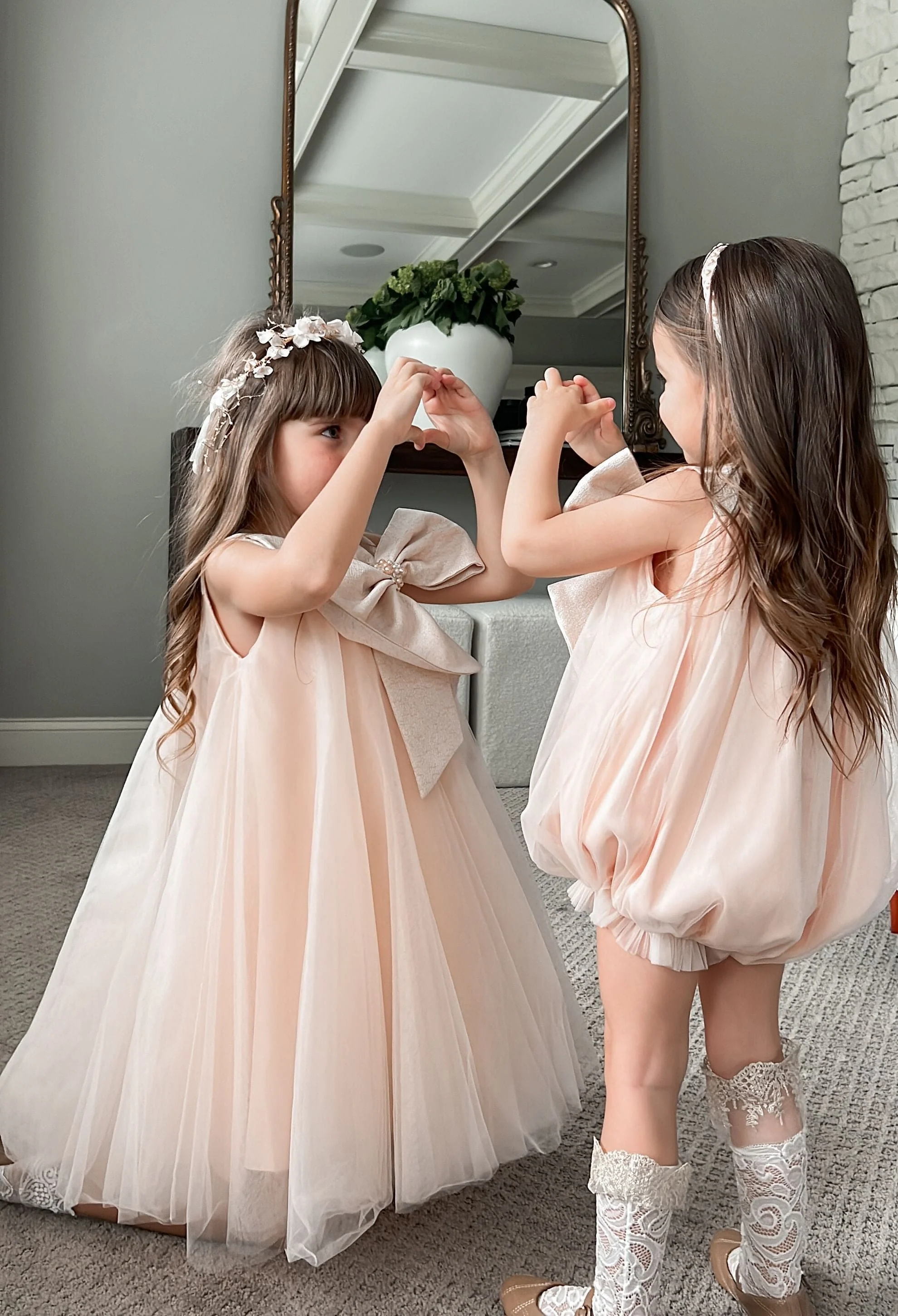 Jackie Peach Tulle Dress - Image 21