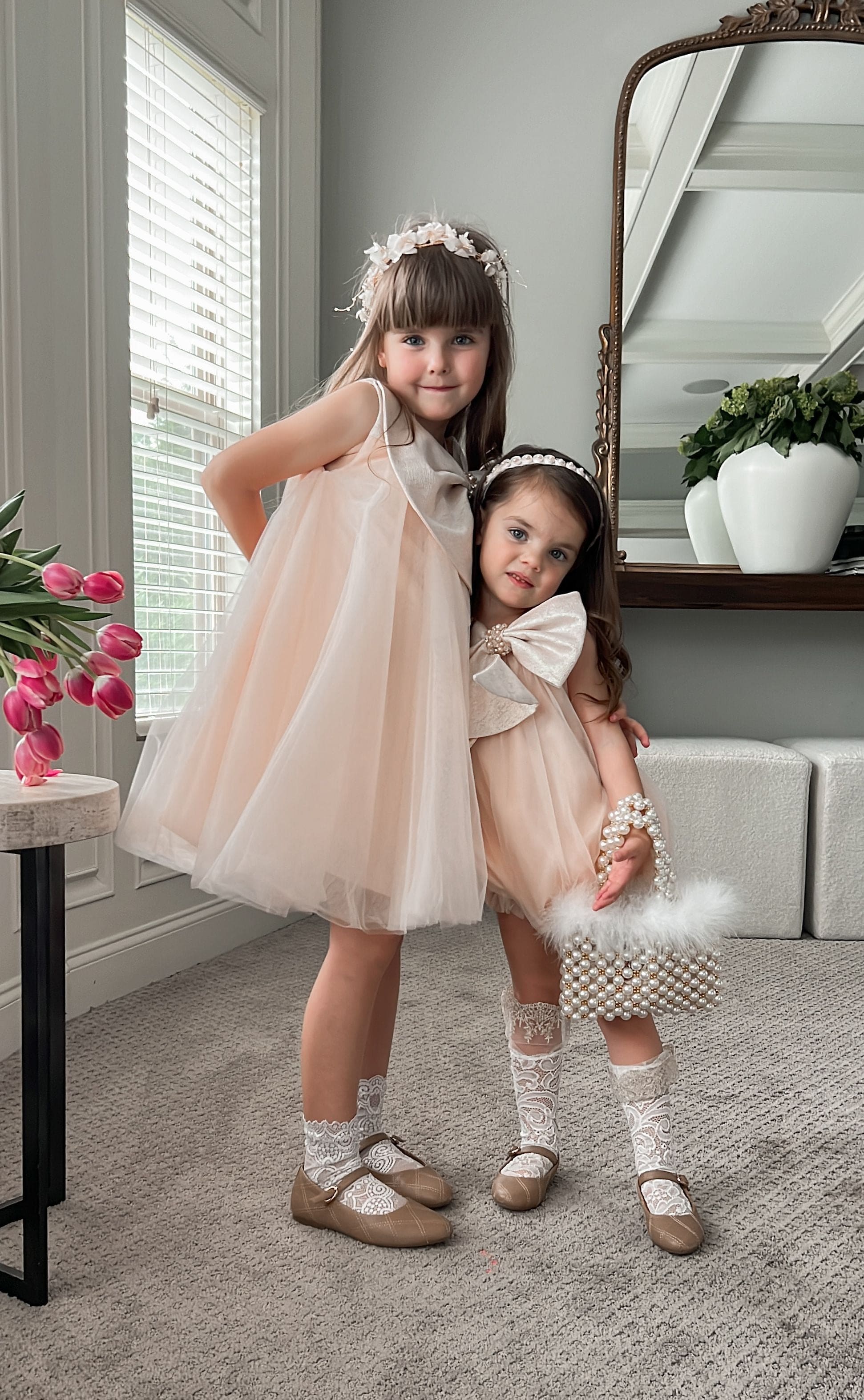 Jackie Peach Tulle Dress - Image 22