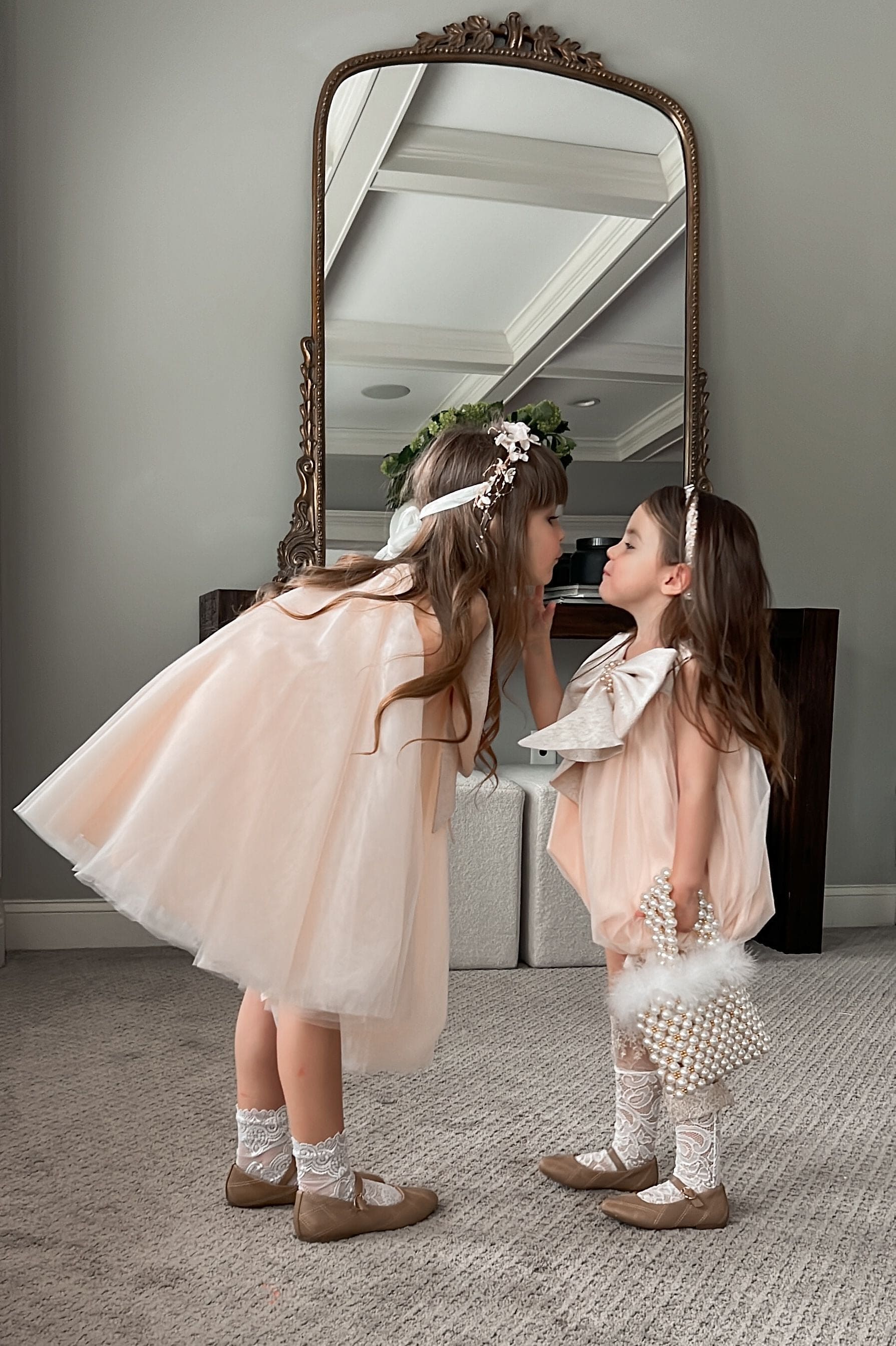 Jackie Peach Tulle Dress - Image 23