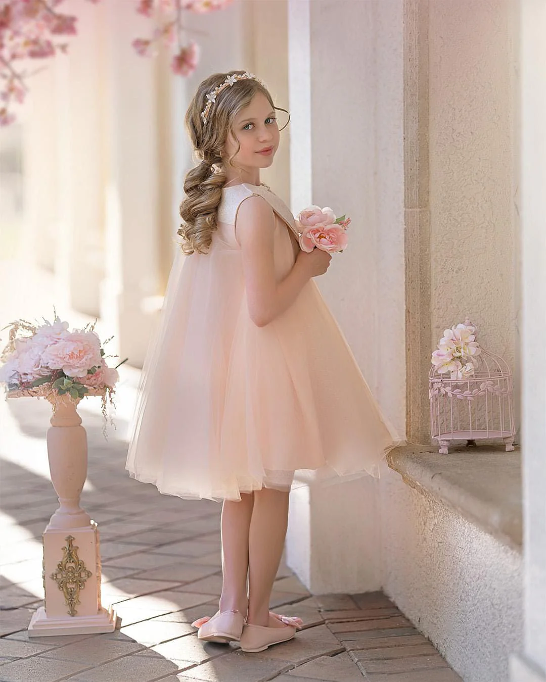 Jackie Peach Tulle Dress - Image 6