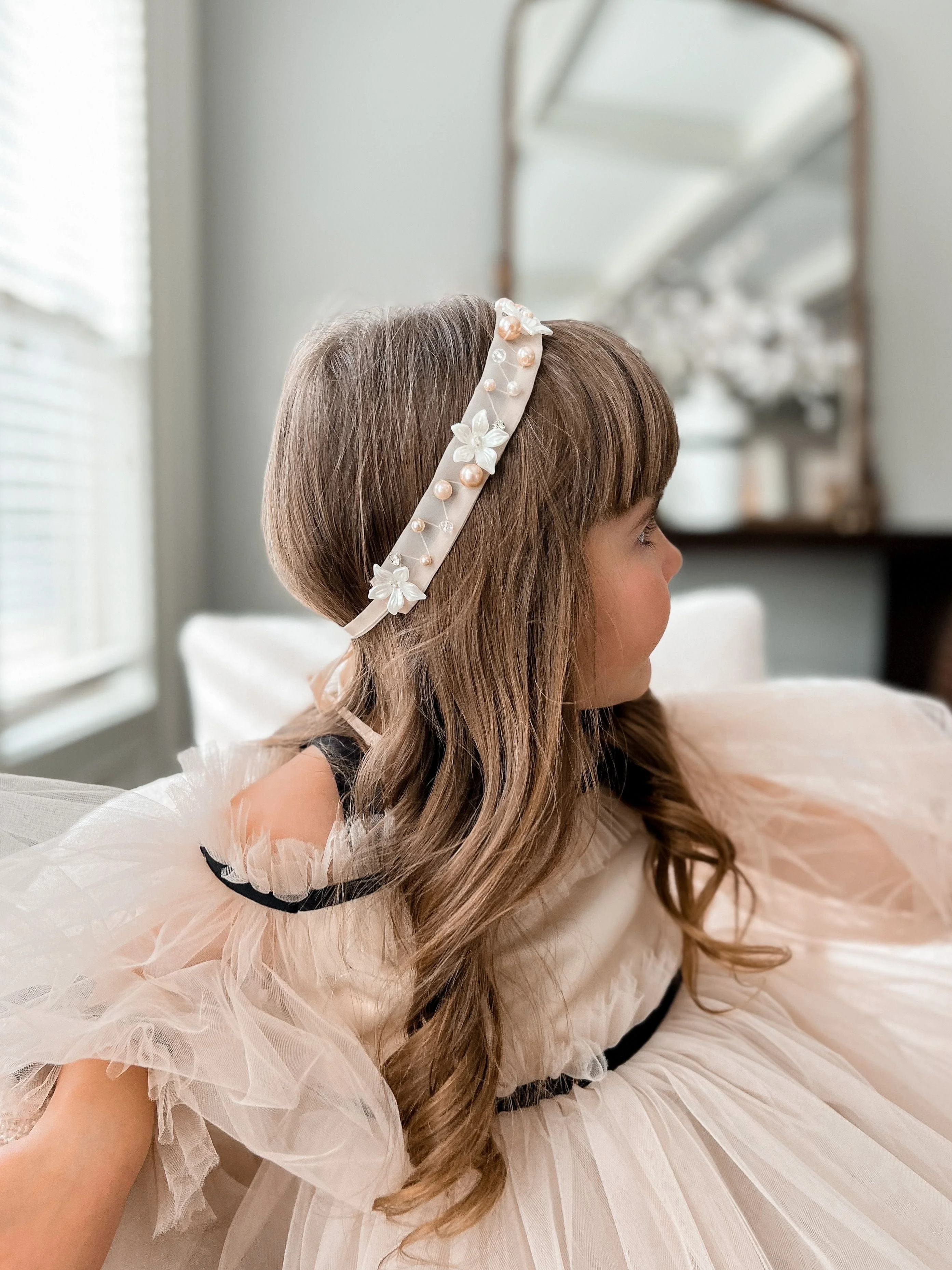 Jackie Peach Hair Sash - Image 6