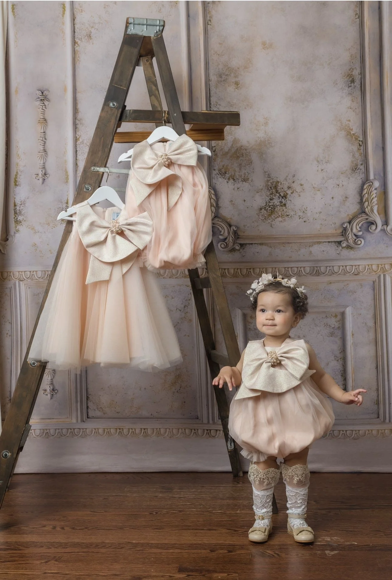 Jackie Peach Tulle Romper - Image 3