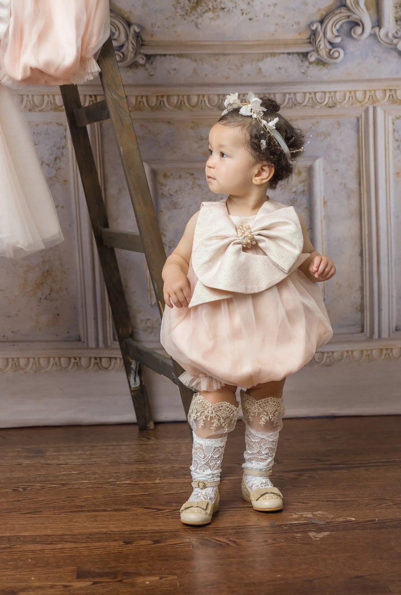 Jackie Peach Tulle Romper - Image 8