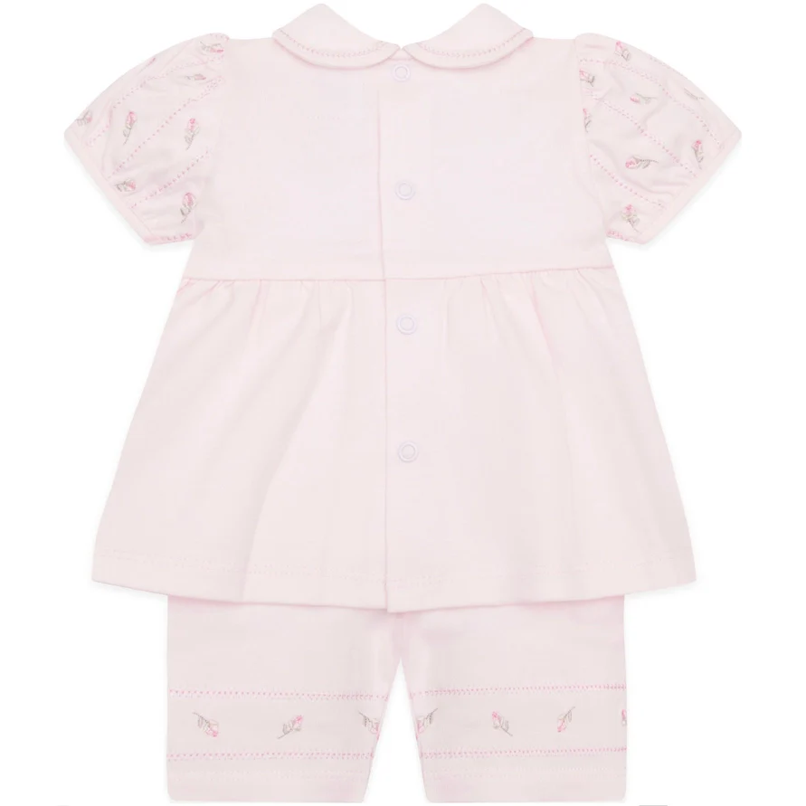 Judy Pink Girls Pretty Top and Shorts Set - Image 2