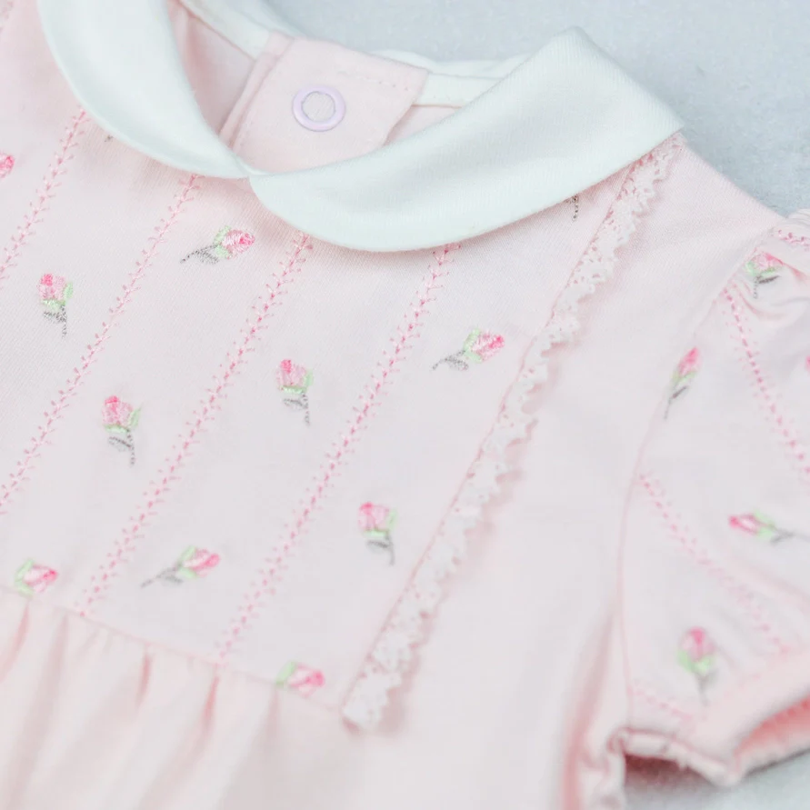 Julie Pink Baby Girls Pretty Summer Romper - Image 3
