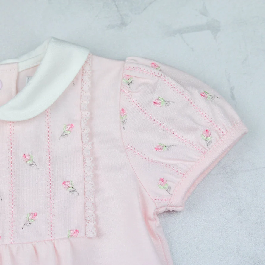 Julie Pink Baby Girls Pretty Summer Romper - Image 4