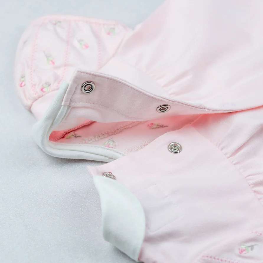 Julie Pink Baby Girls Pretty Summer Romper - Image 6