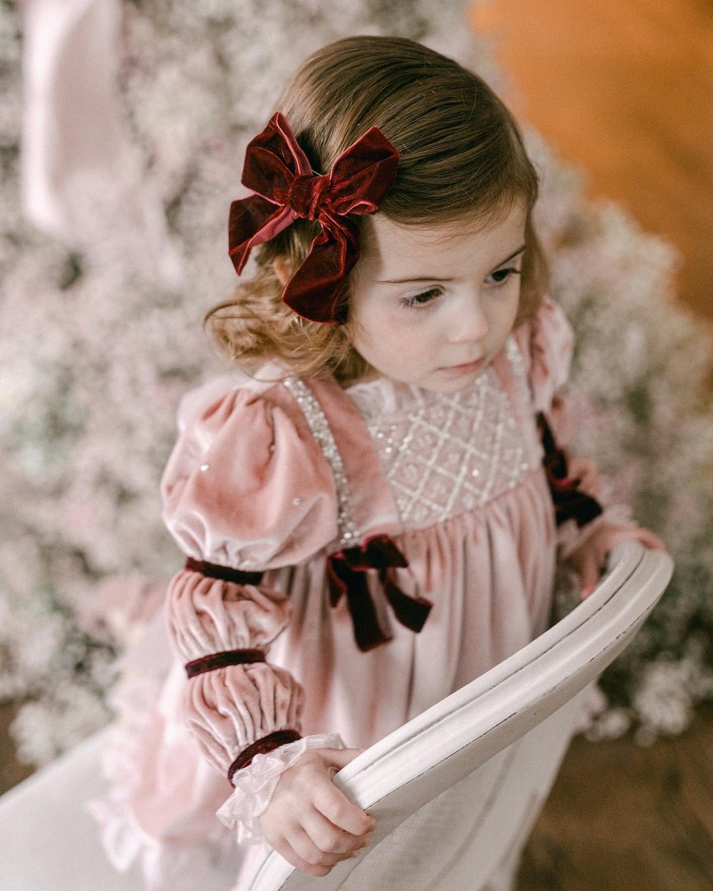 Juliette Pink Velour Dress - Image 11