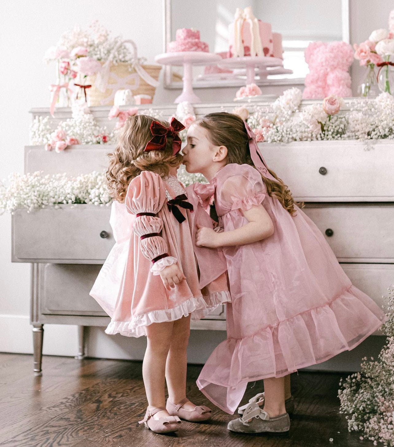 Juliette Pink Velour Dress - Image 16
