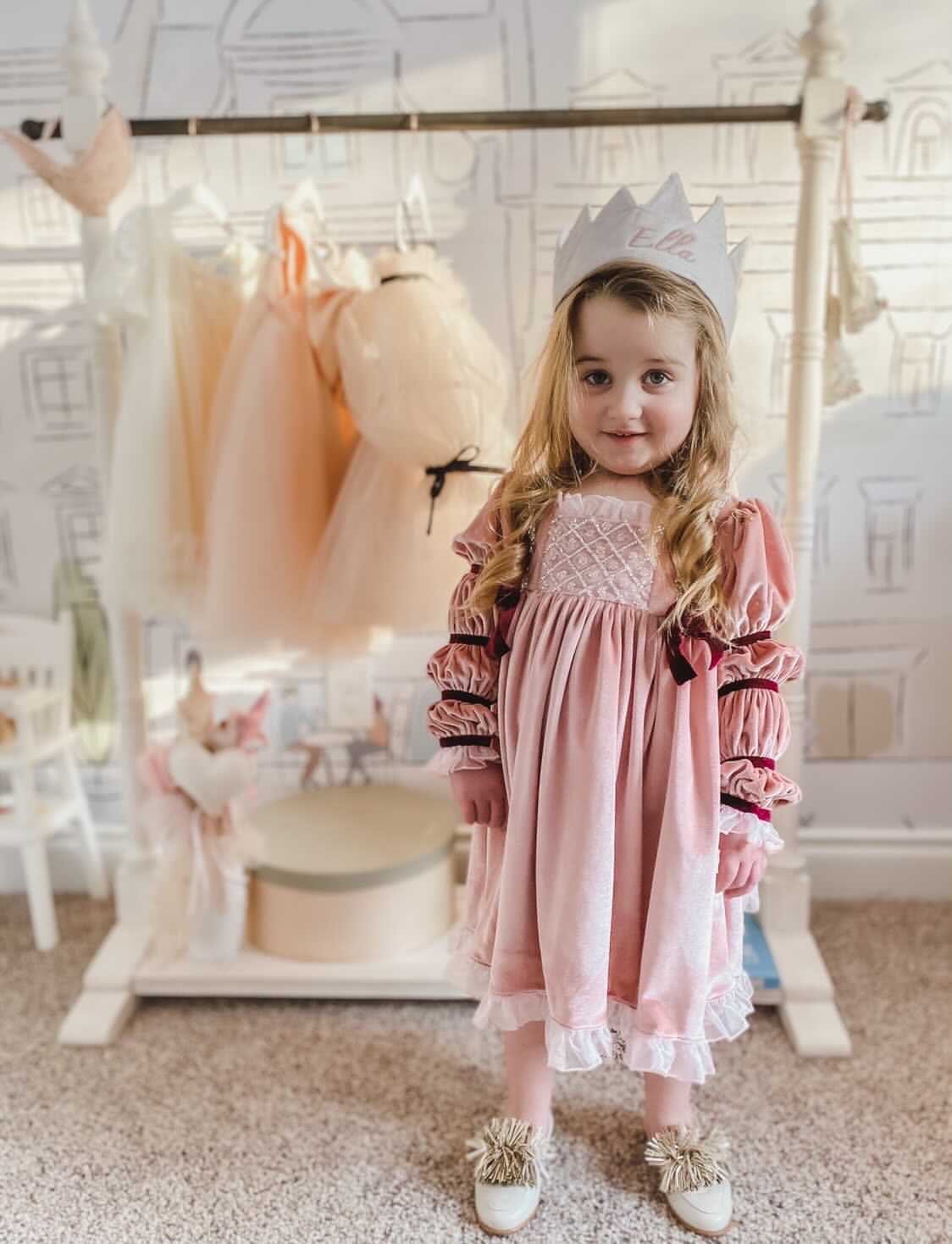 Juliette Pink Velour Dress - Image 20