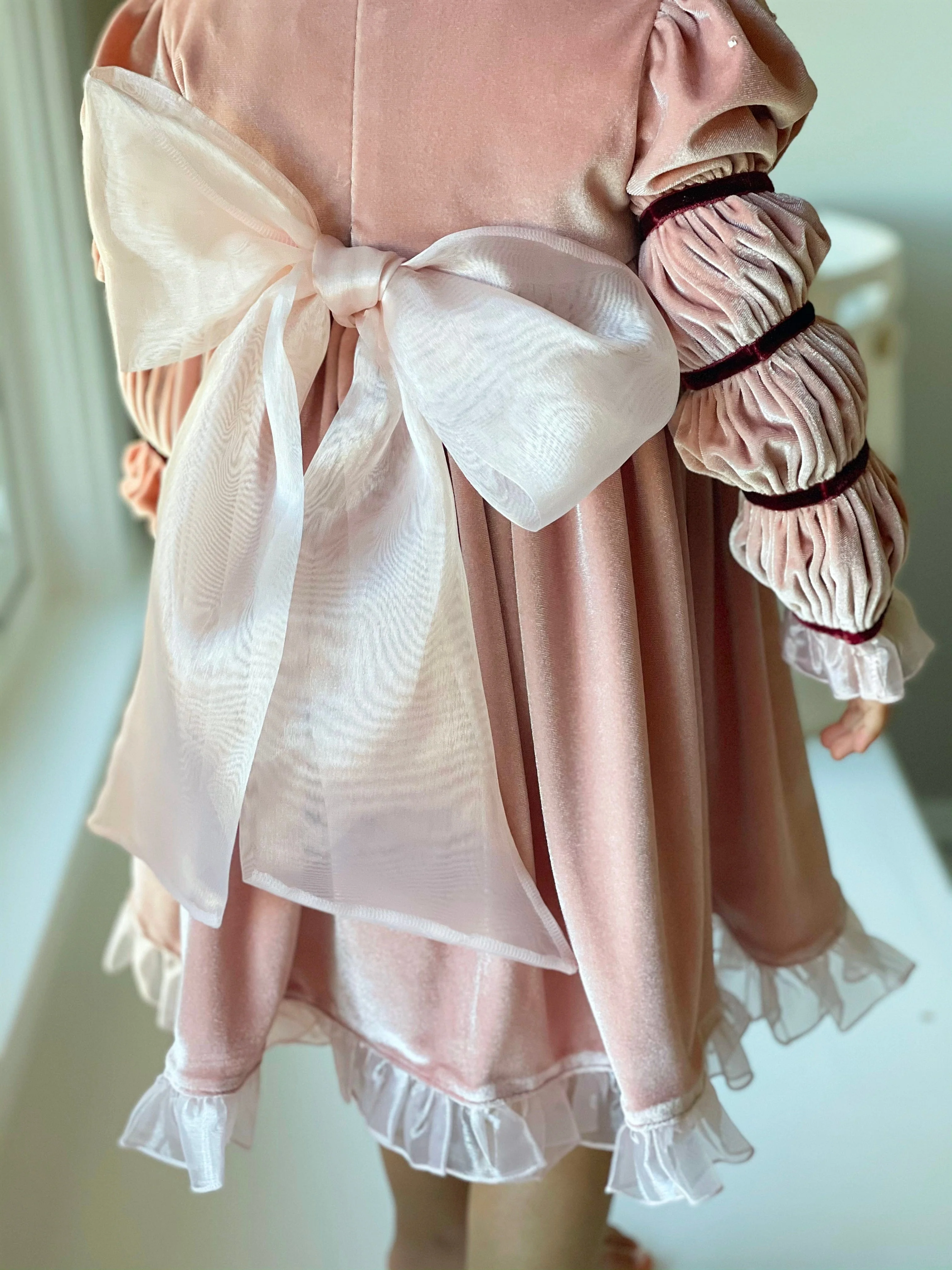Juliette Pink Velour Dress - Image 25
