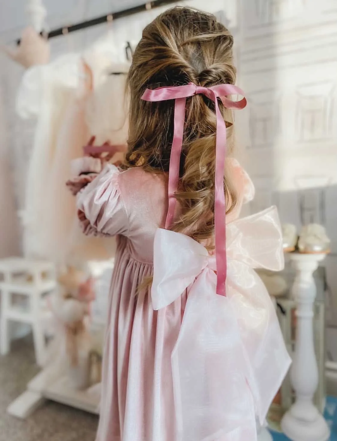 Juliette Pink Velour Dress - Image 26