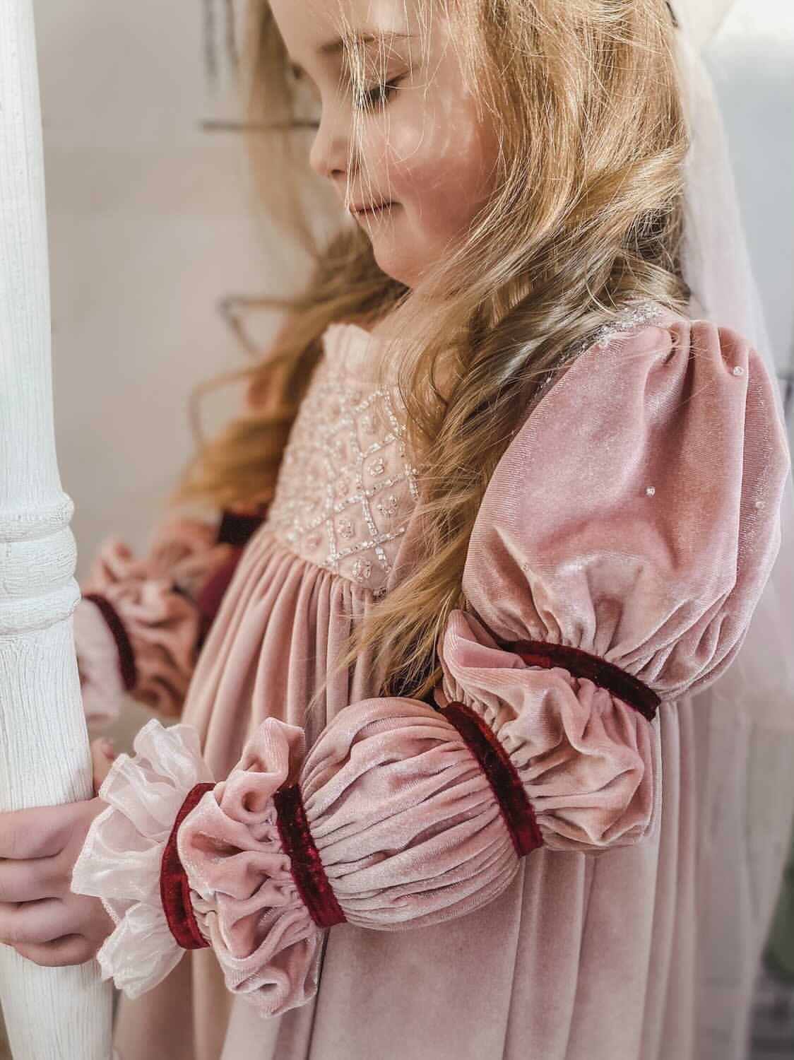 Juliette Pink Velour Dress - Image 27