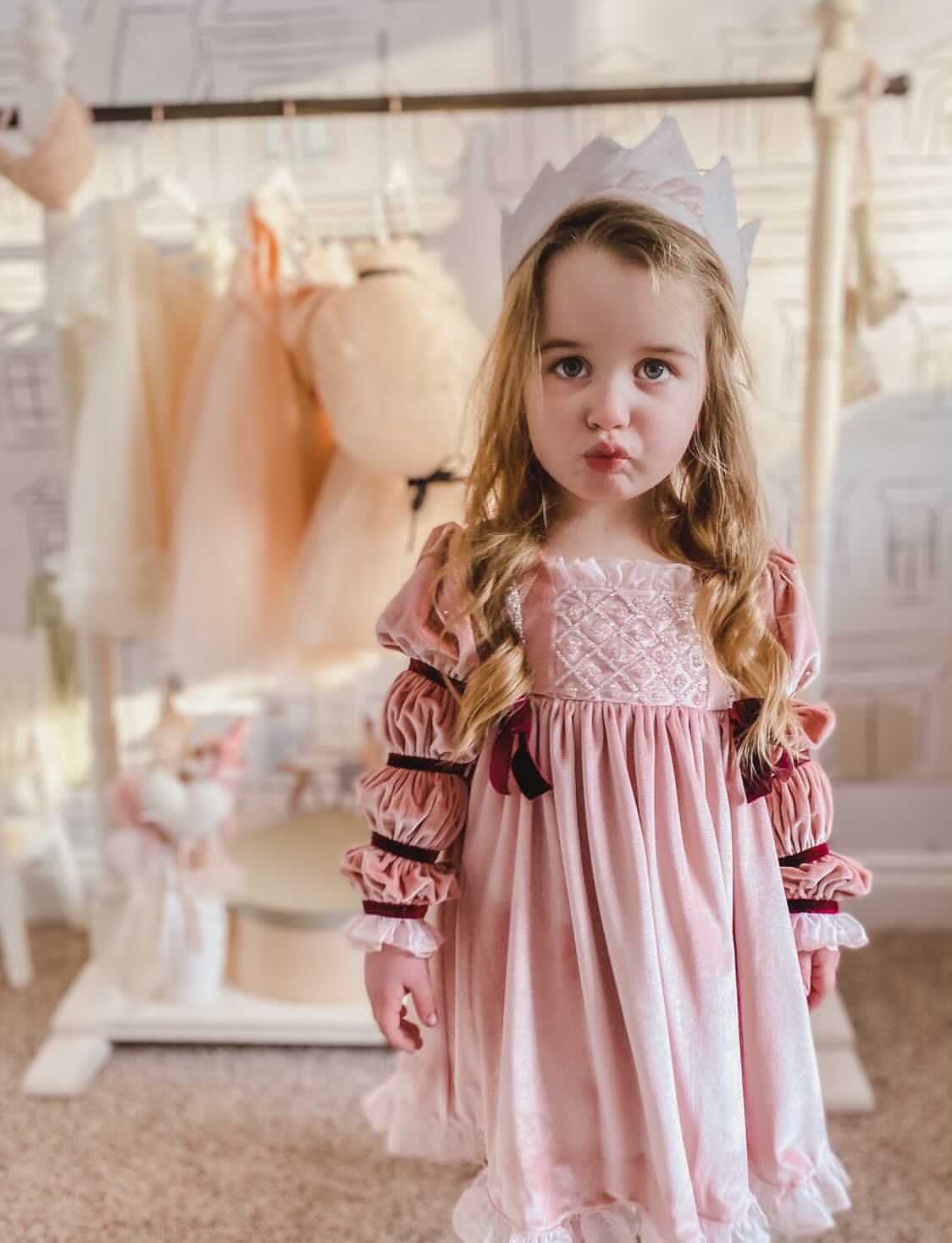 Juliette Pink Velour Dress - Image 28