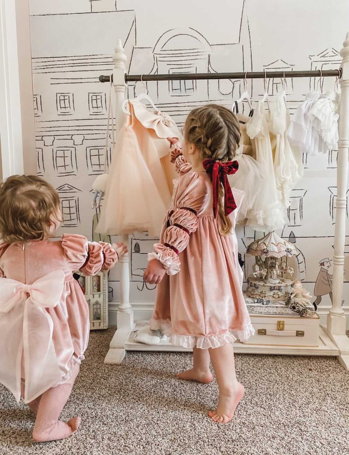 Juliette Pink Velour Dress - Image 31